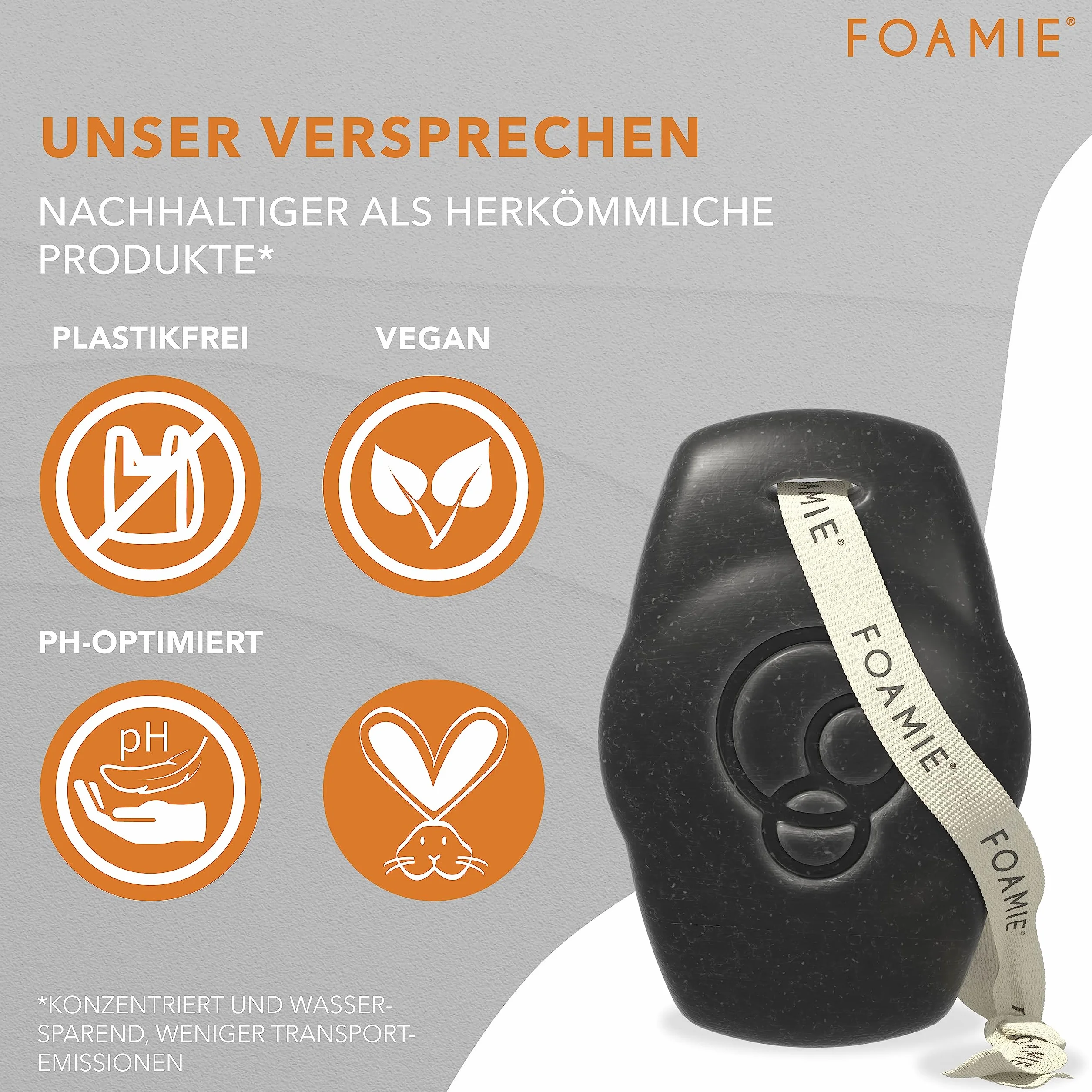 Foamie Men 3 w 1 stały żel pod prysznic i szampon, węgiel aktywny z drewna różanego – do ciała, twarzy i włosów – mocny zapach drzewny, gruntowne czyszczenie i pielęgnacja – wegański, bez plastiku i