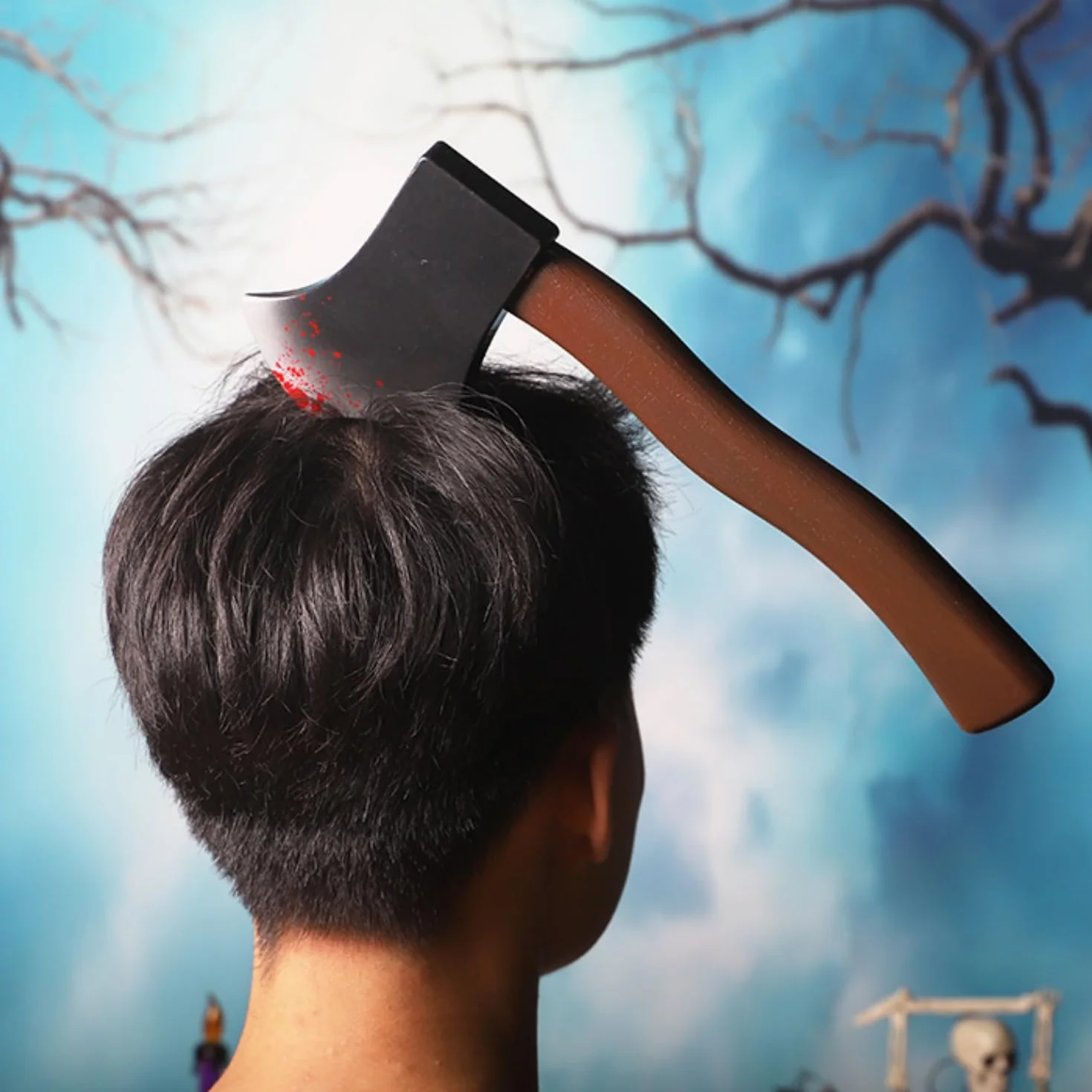 SEMINISMAR Noże na Halloween, 4 sztuki, opaska na włosy, horror, Halloween, krwawe nożyczki, dla mężczyzn, kobiet, nastolatków, na karnawał