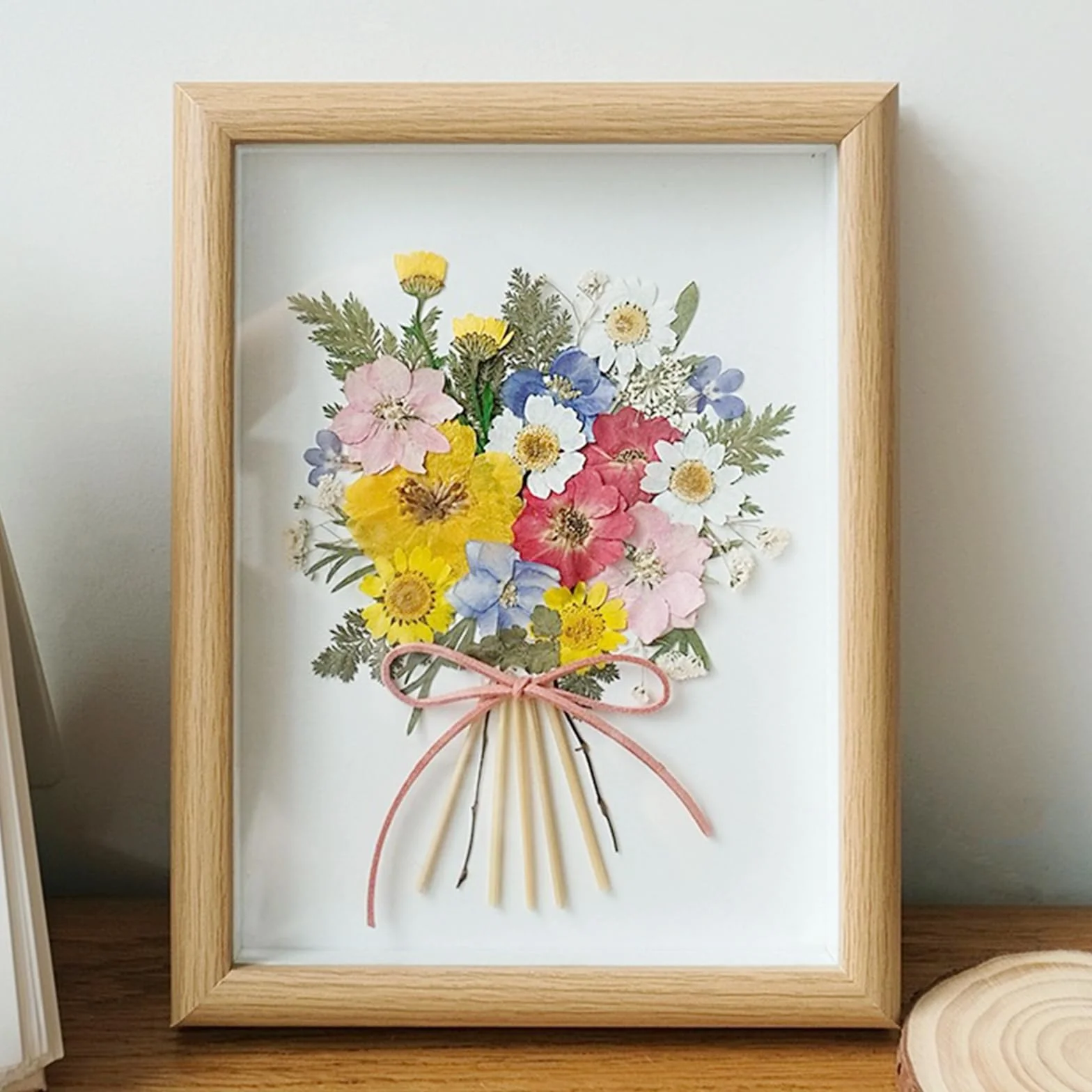 Cayway Naturalne suszone kwiaty, prasowane kwiaty, kolorowe kwiaty z żywicy, prawdziwe prasowane kwiaty do scrapbookingu, rękodzieła artystycznego, biżuterii z żywicy epoksydowej, materiałów do