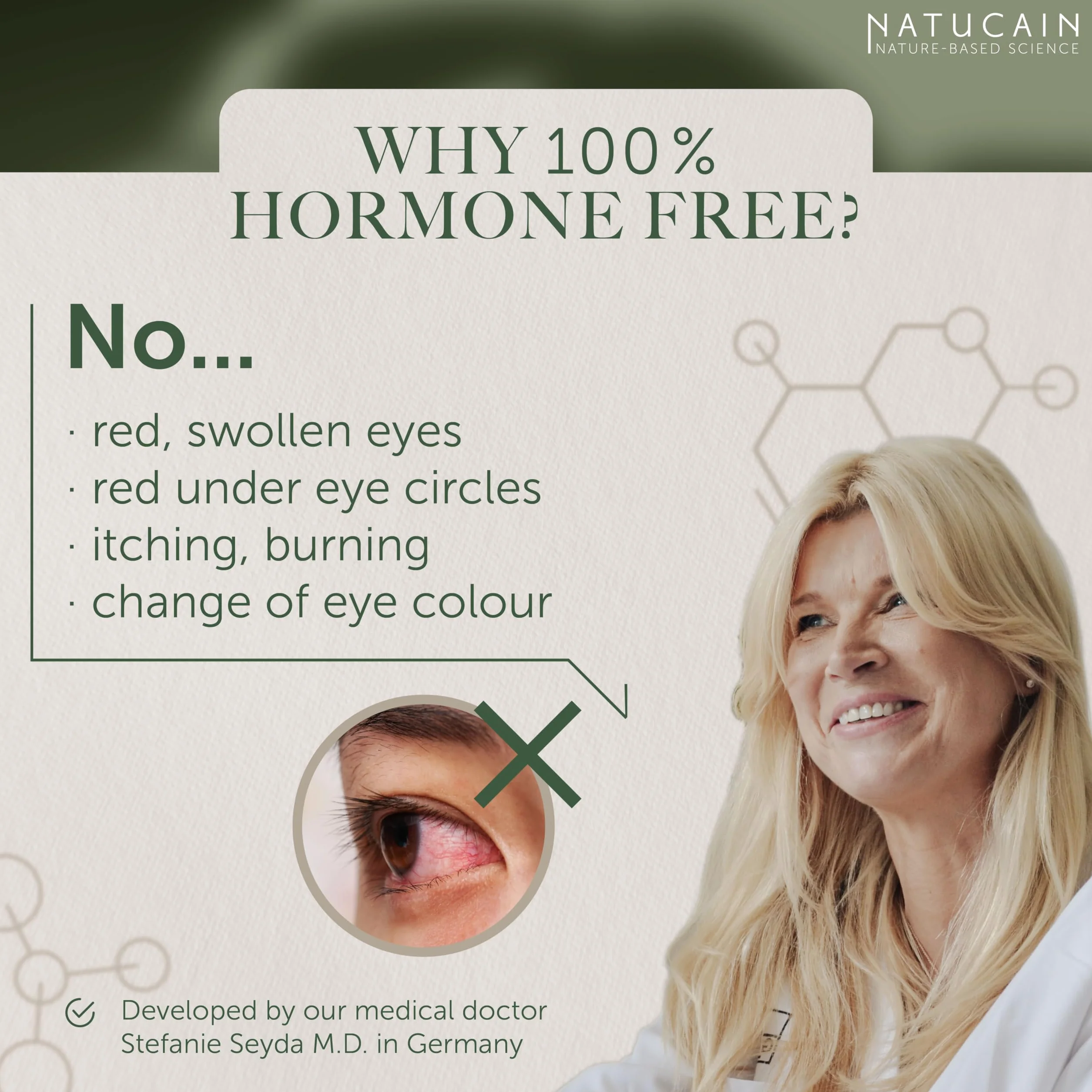 Natucain Eyebrow growth Serum dla doskonałych brwi 6.2ml Serum do wzrostu brwi 0 Hormony 100% Naturalne pochodzenie I 6-8 tygodni
