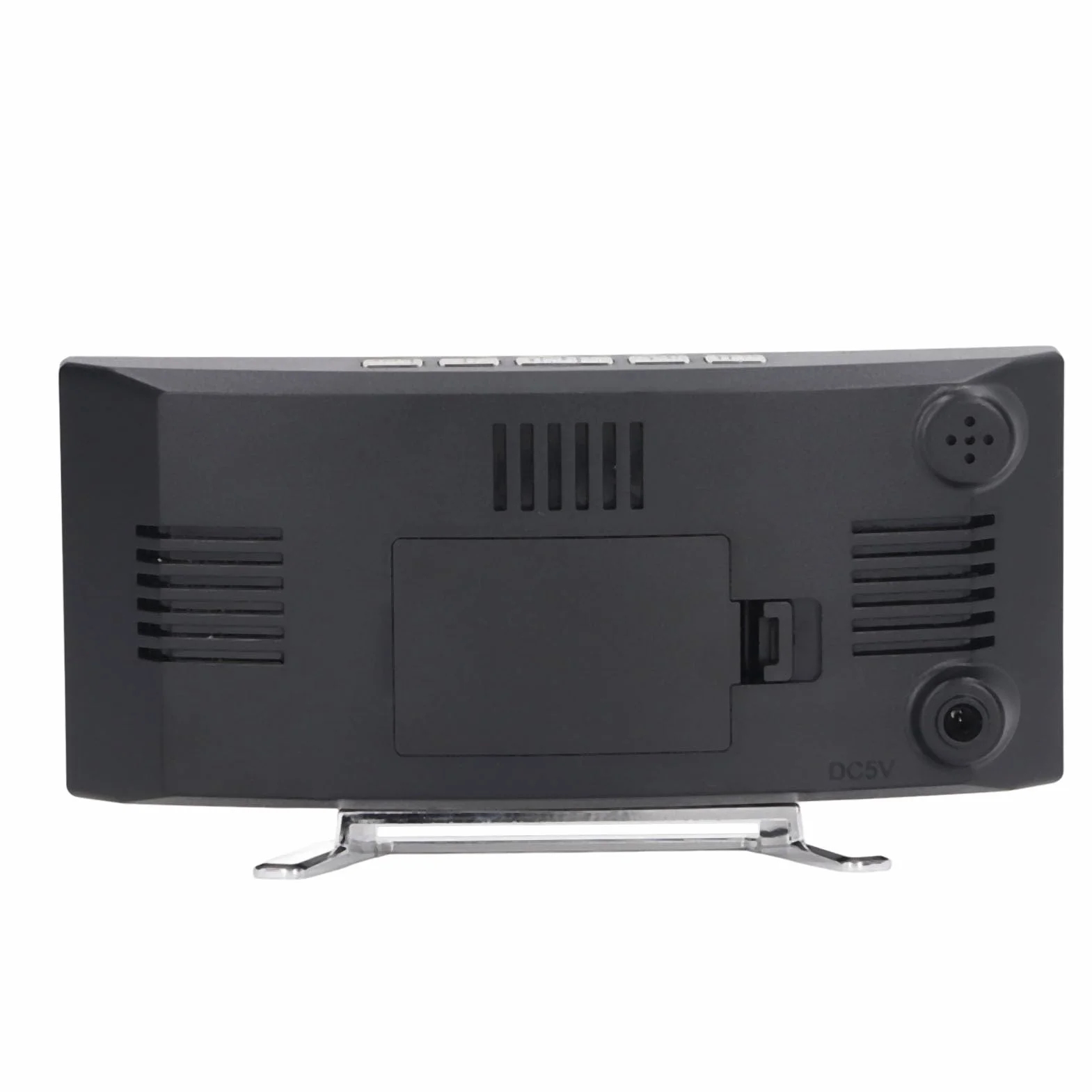Fdit Cyfrowy Zegar LED, Podwójny Wyświetlacz 12H/24H z Monitorem Temperatury i Wilgotności, Automatyczne Przyciemnianie Trybu Nocnego, Alarm z funkcją Drzemki, Duży Ekran do Domowego (zielone światło)