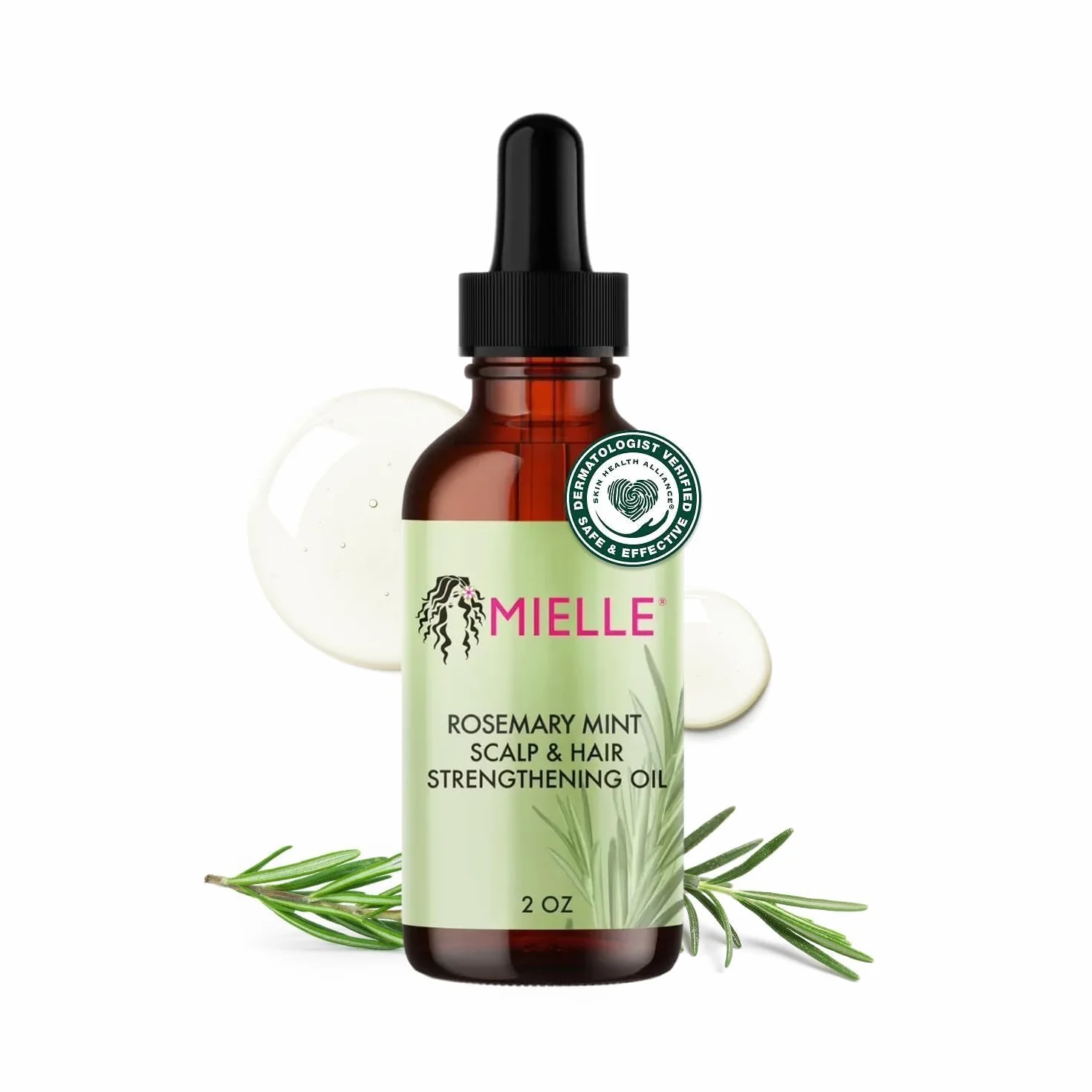 MIELLE Rosemary Mint Scalp & Hair STRENGTHENING Oil 59ML, Pojedynczy, Standardowy