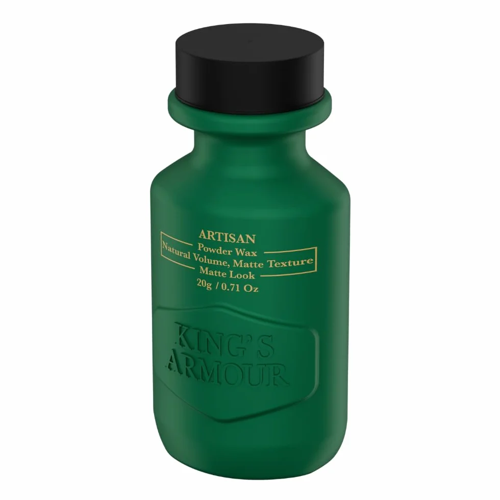 King’s Armour Artisan Wosk do stylizacji włosów 20 g – Matowy puder do włosów z naturalnym objętością, matowa faktura i natychmiastowe podniesienie korzeni, lekka przyczepność dla nowoczesnej