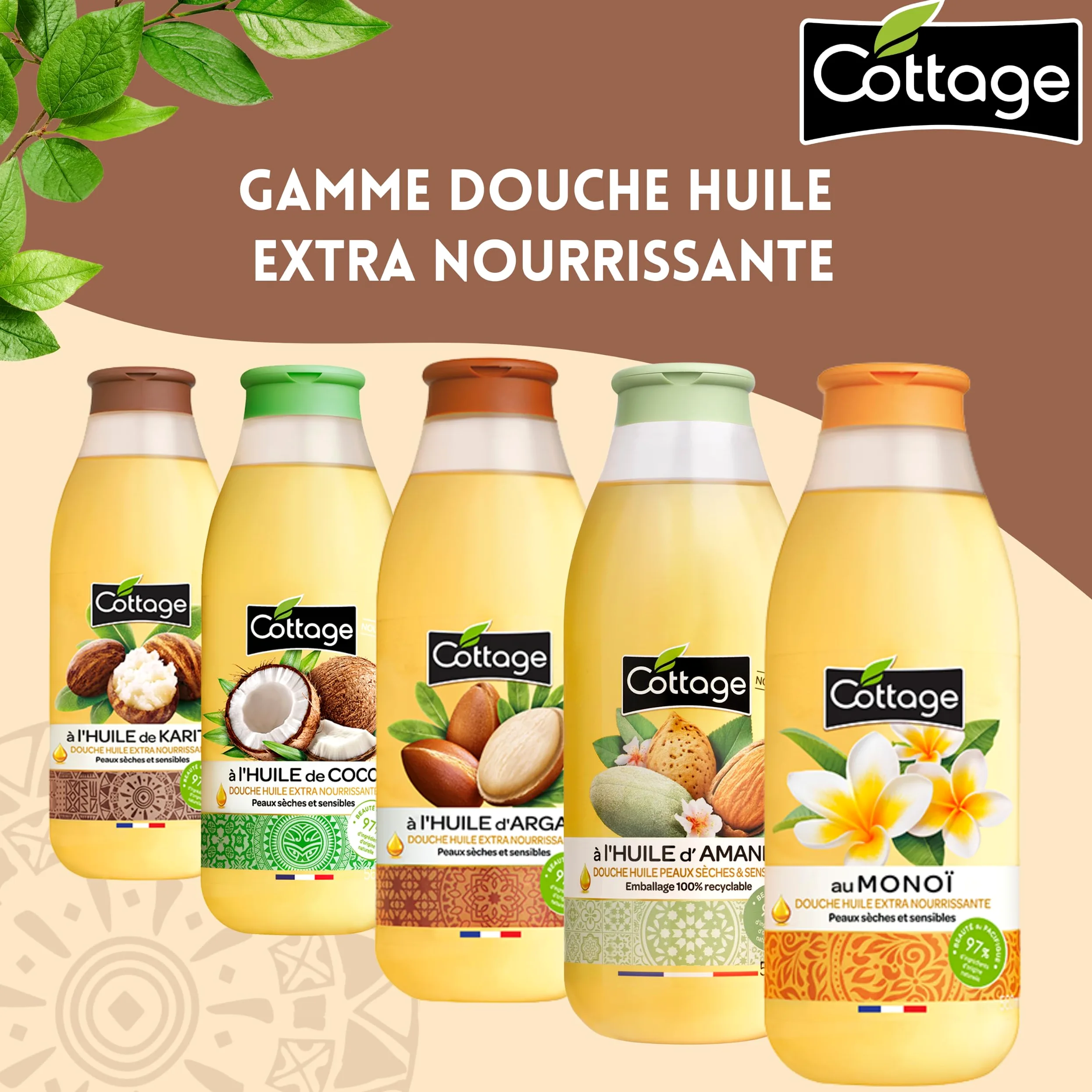 Cottage Extra Nourishing Shea Olejek pod Prysznic, 560 ml