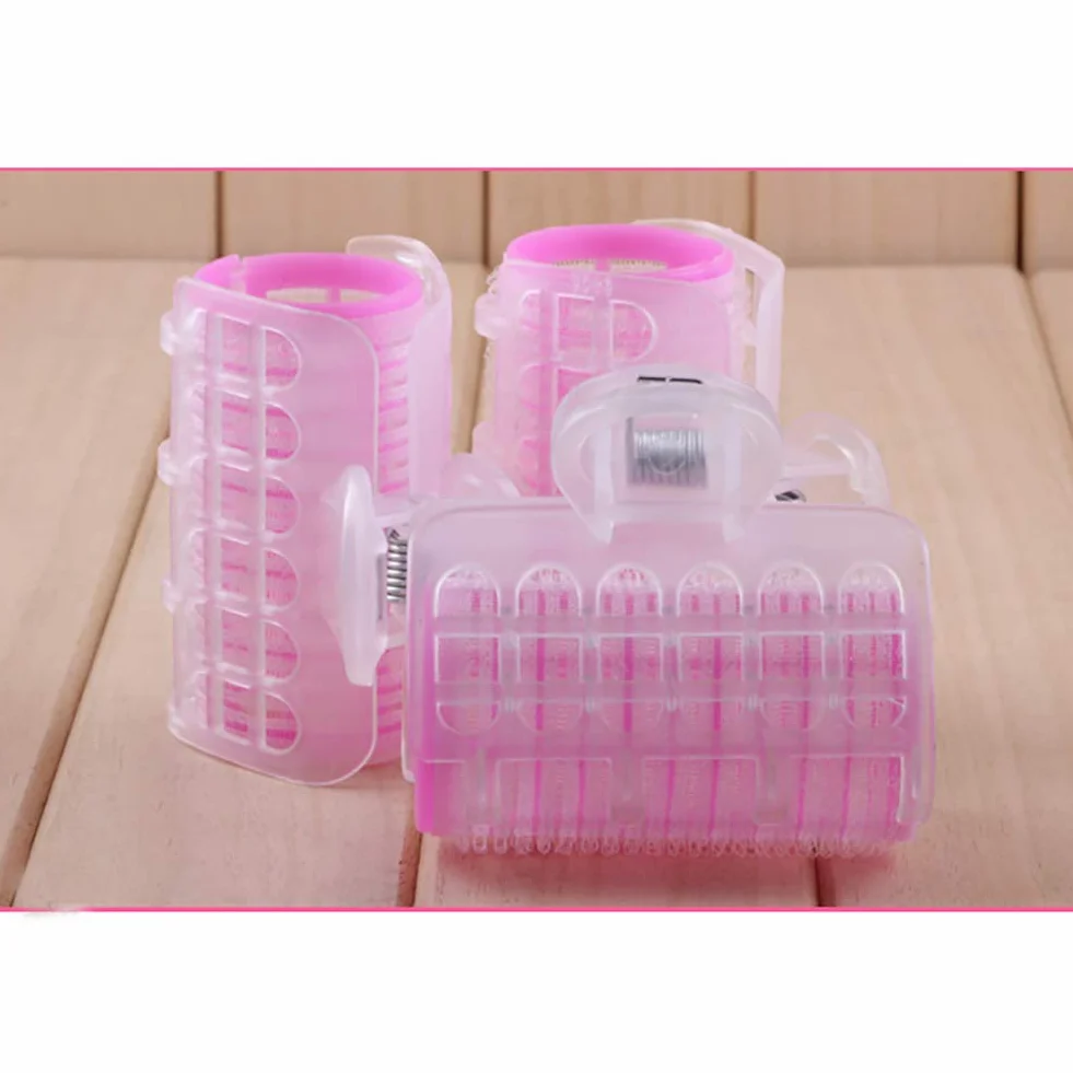 Yinhing Samoprzylepne Lokówki do Włosów Rolki Samoprzytrzymujące Antypoślizgowa Spinka do Włosów z Tworzywa Sztucznego do Salonu Domowego (PINK)