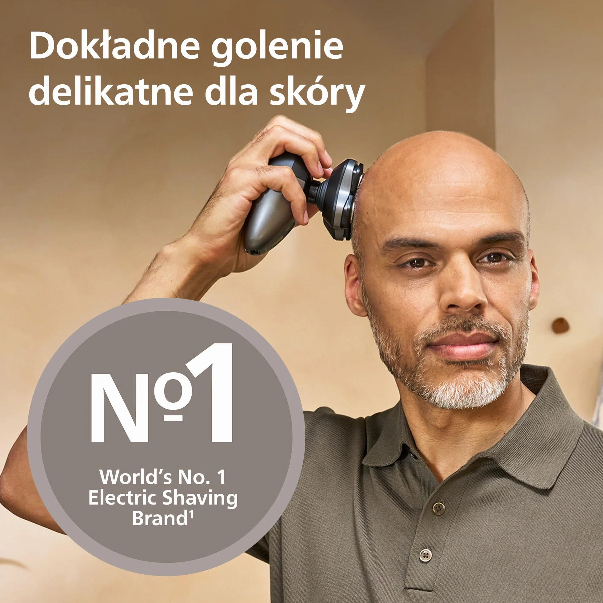 Philips Head Shaver Pro Seria 7000 – Golarka do głowy dla mężczyzn i kobiet, z elastyczną głowicą 360° i ostrzami ComfortCut zapewniającymi dokładne golenie, delikatna dla skóry, model HS7980/15