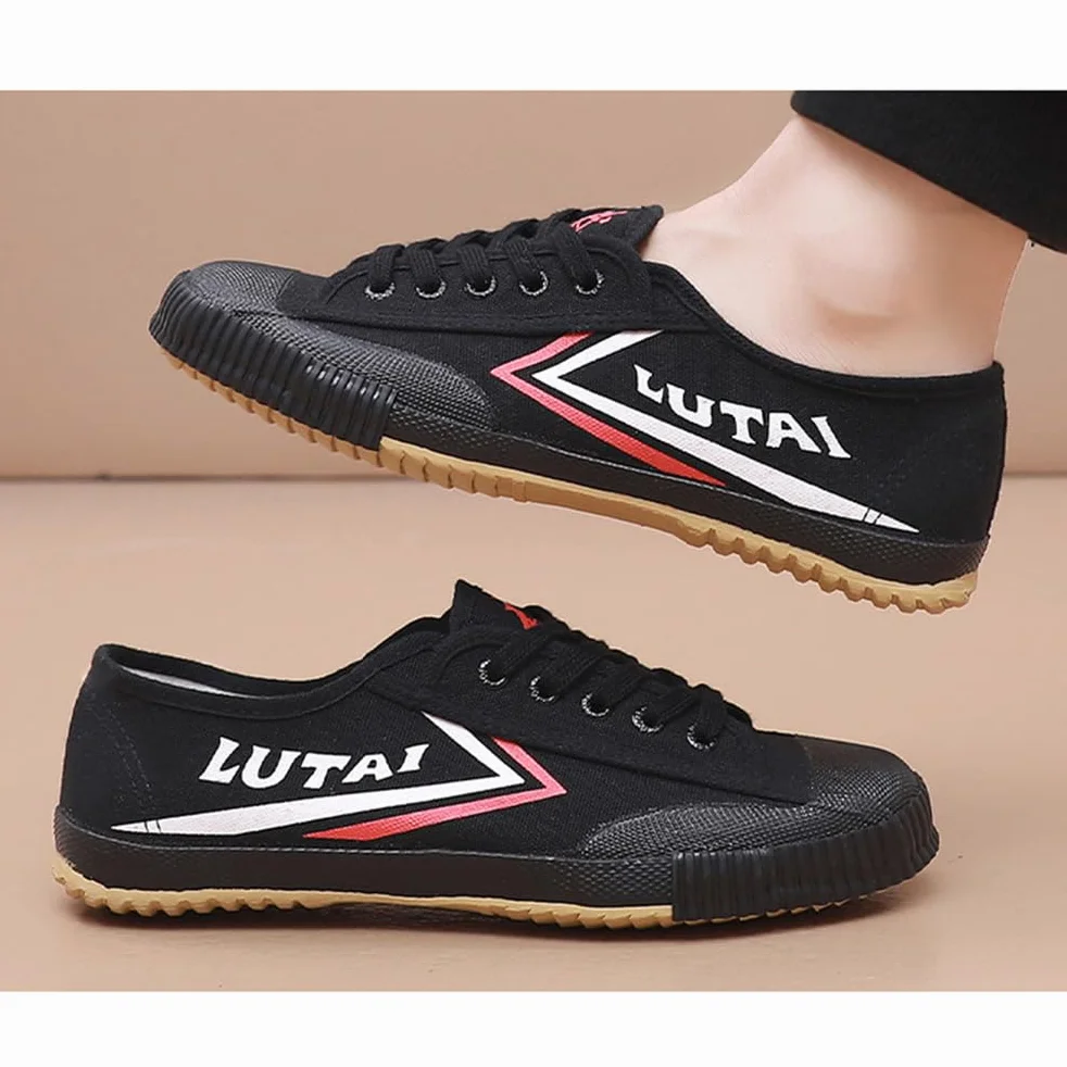 Buty do sztuk walki Unisex Tai-Chi Sneakers Shaolin Monk Buty do sztuk walki Moda Qigong Trainerss,Black,38 EU