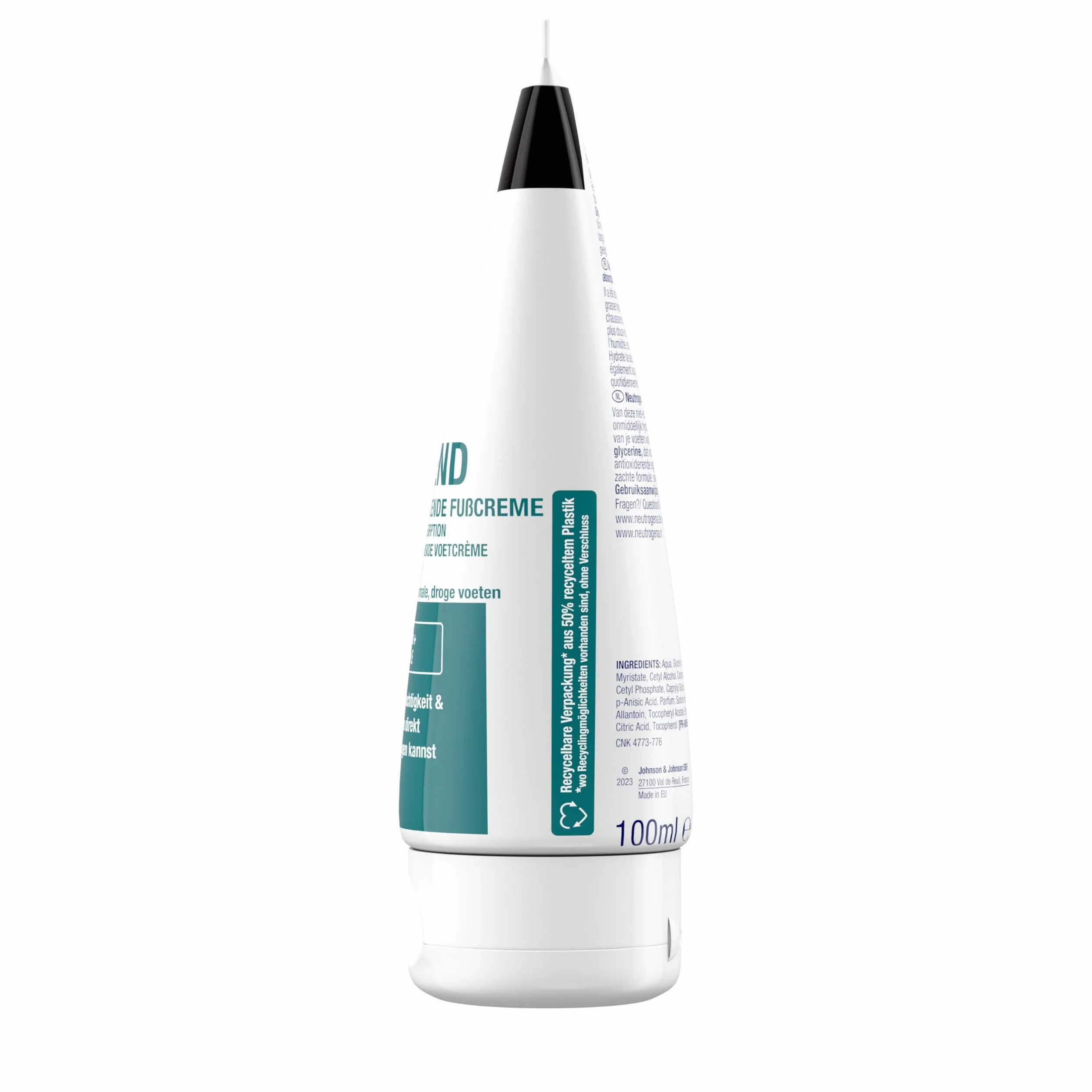 Neutrogena Norweska formuła natychmiast wchłaniający się krem do stóp (100 ml) do normalnych i suchych stóp, nawilżający krem do pielęgnacji stóp z 15% gliceryną + witaminą E