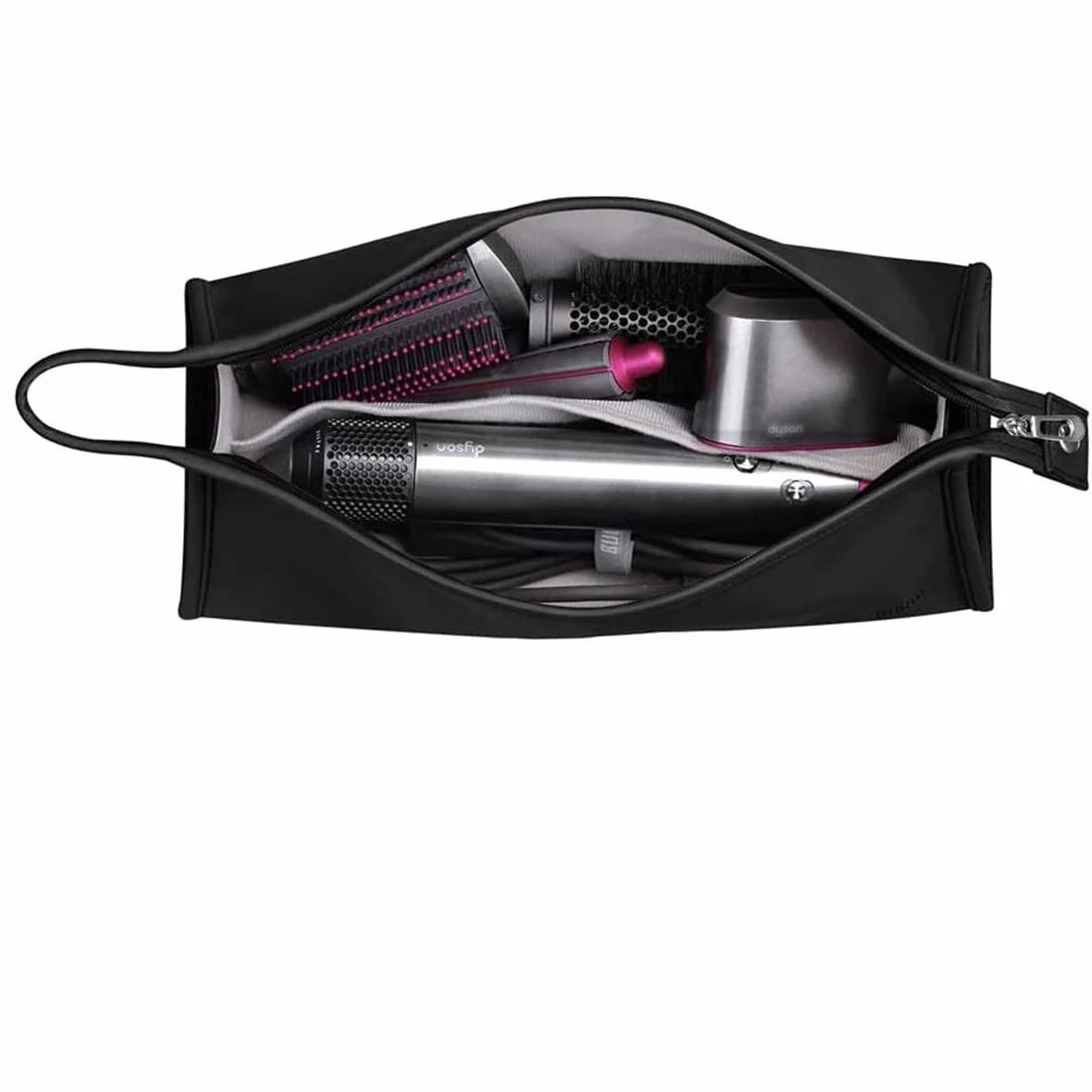 Torba podróżna organizer do torby dla Dyson Airwrap Styler, wodoodporna skóra PU (czarny)