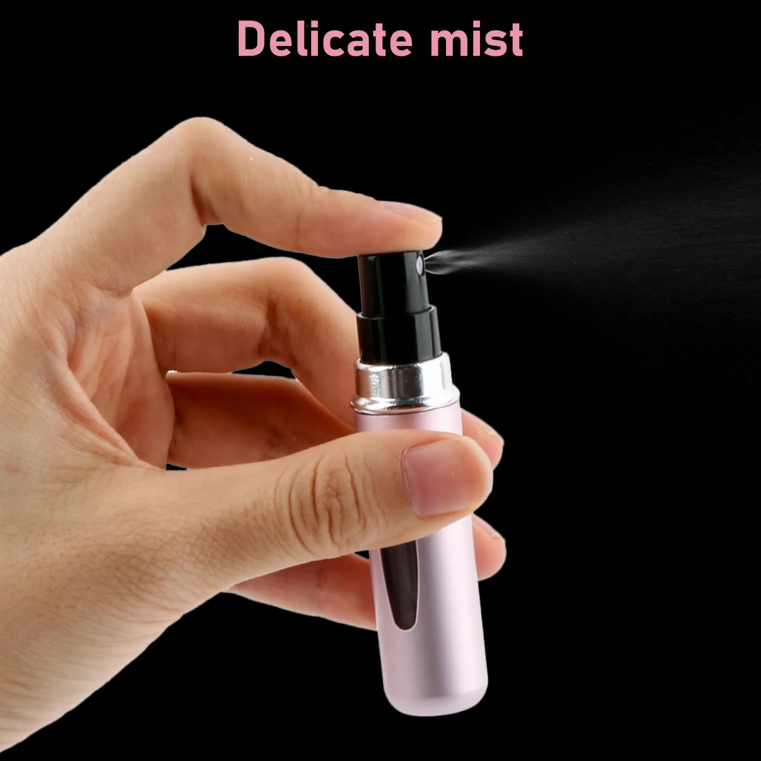 4-częściowy rozpylacz perfum, 5 ml pusty podróżny rozpylacz perfum do wielokrotnego napełniania, mini przenośna butelka z rozpylaczem z okienkiem