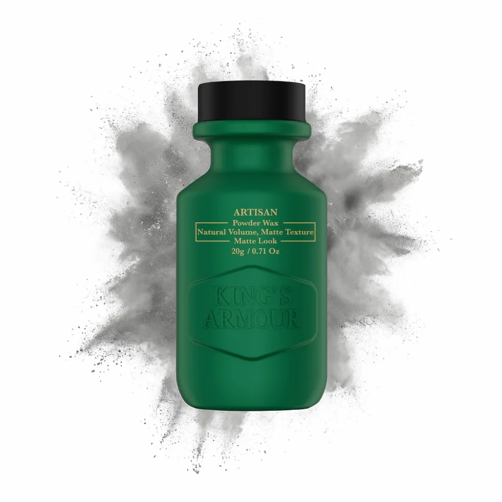 King’s Armour Artisan Wosk do stylizacji włosów 20 g – Matowy puder do włosów z naturalnym objętością, matowa faktura i natychmiastowe podniesienie korzeni, lekka przyczepność dla nowoczesnej