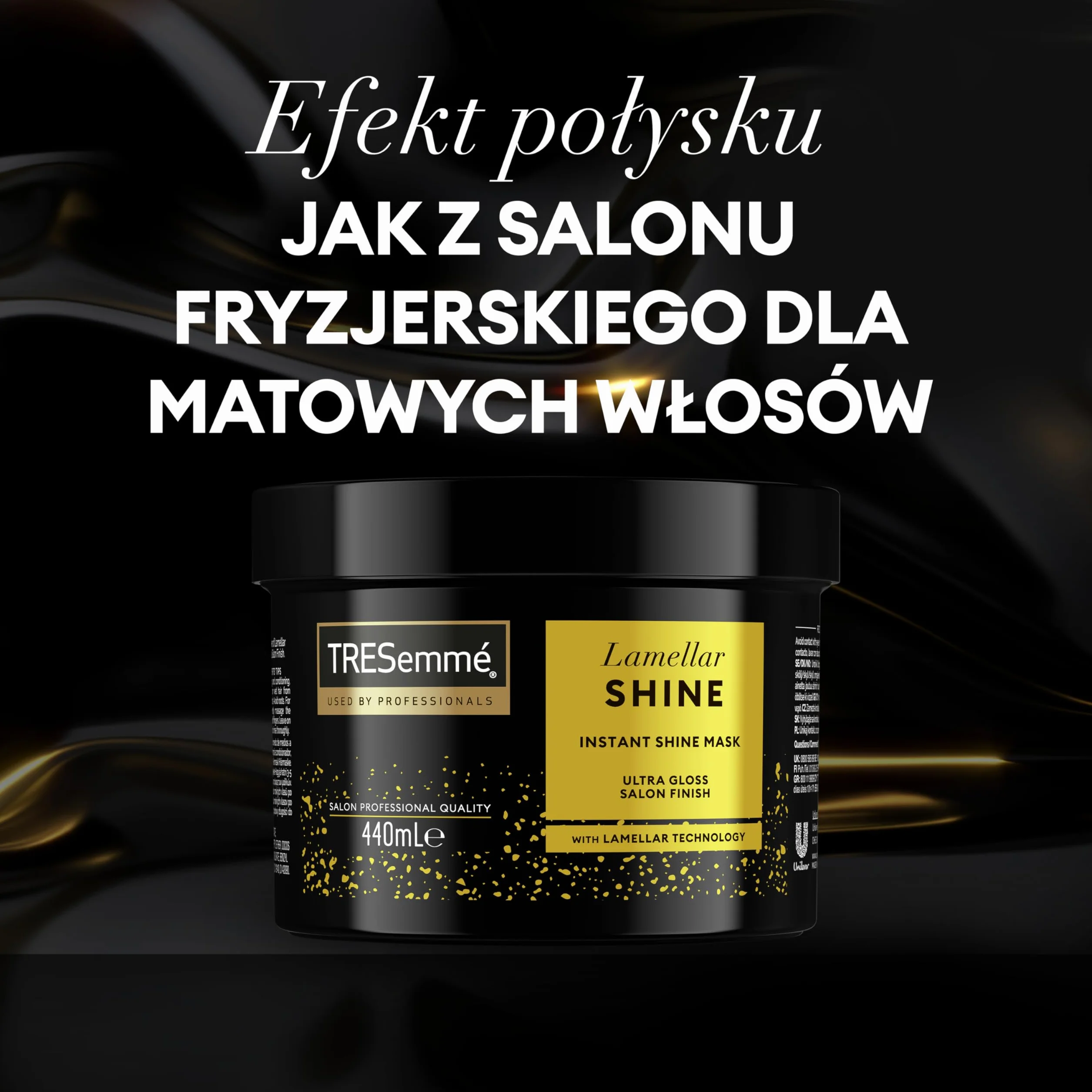 TRESemmé Lamellar Shine Maska do Włosów do włosów matowych i skłonnych do plątania, 440 ml, 2 sztuki