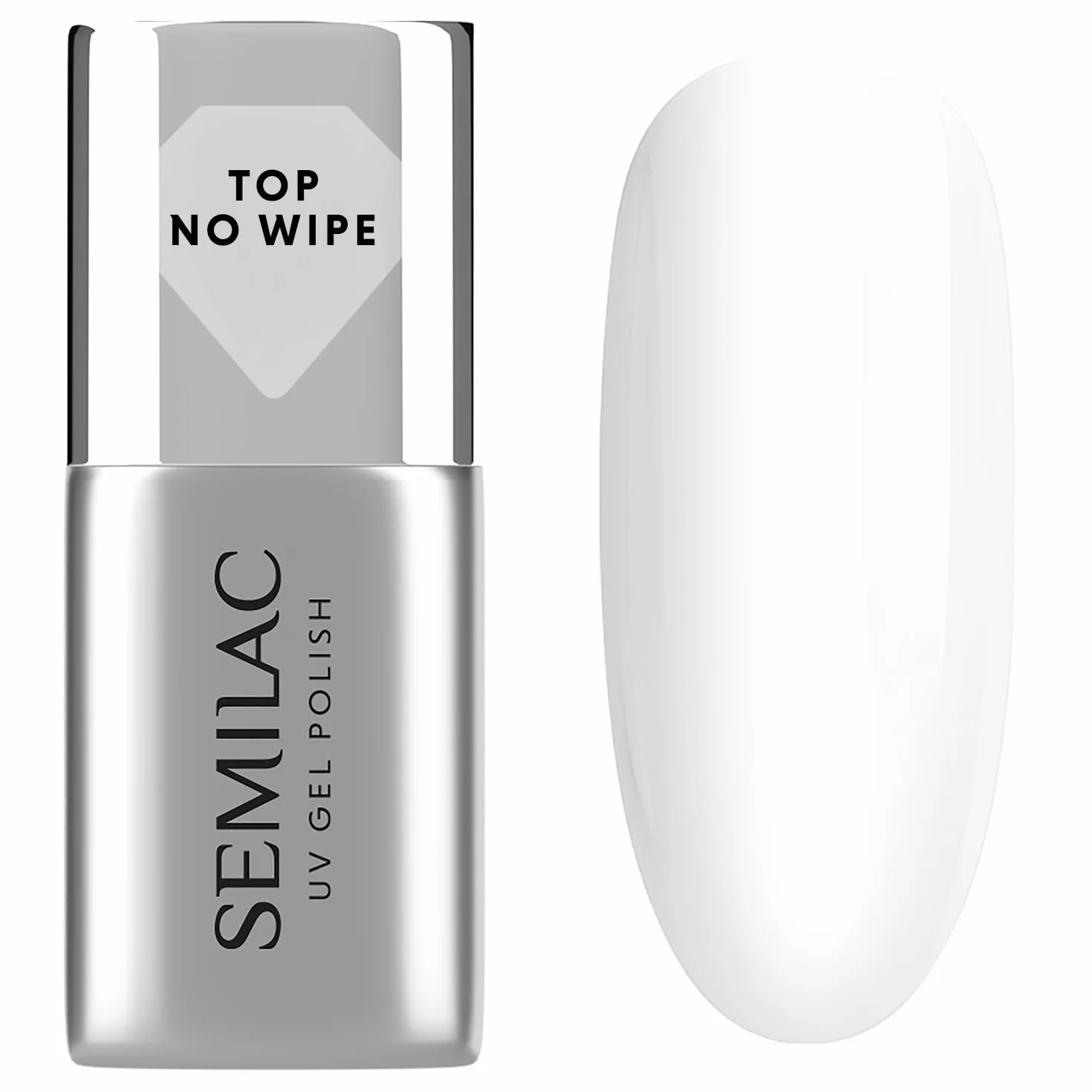 Semilac Lakier Hybrydowy Top No Wipe Do Paznokci Nabłyszaczjący 7ml