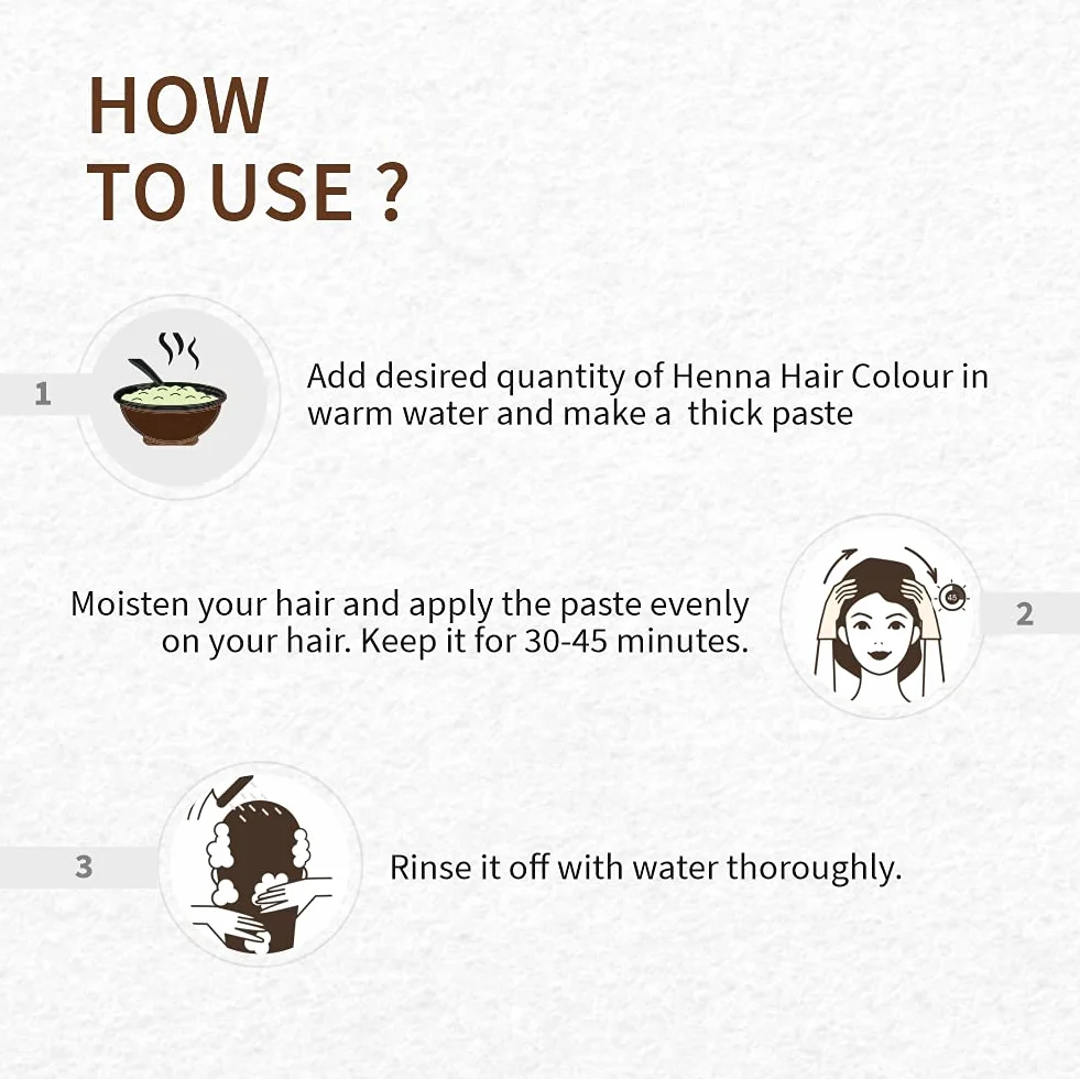 Dolina Indus Organiczna Naturalna Henna Powder For Hair Dye Auburn - 3,5 oz