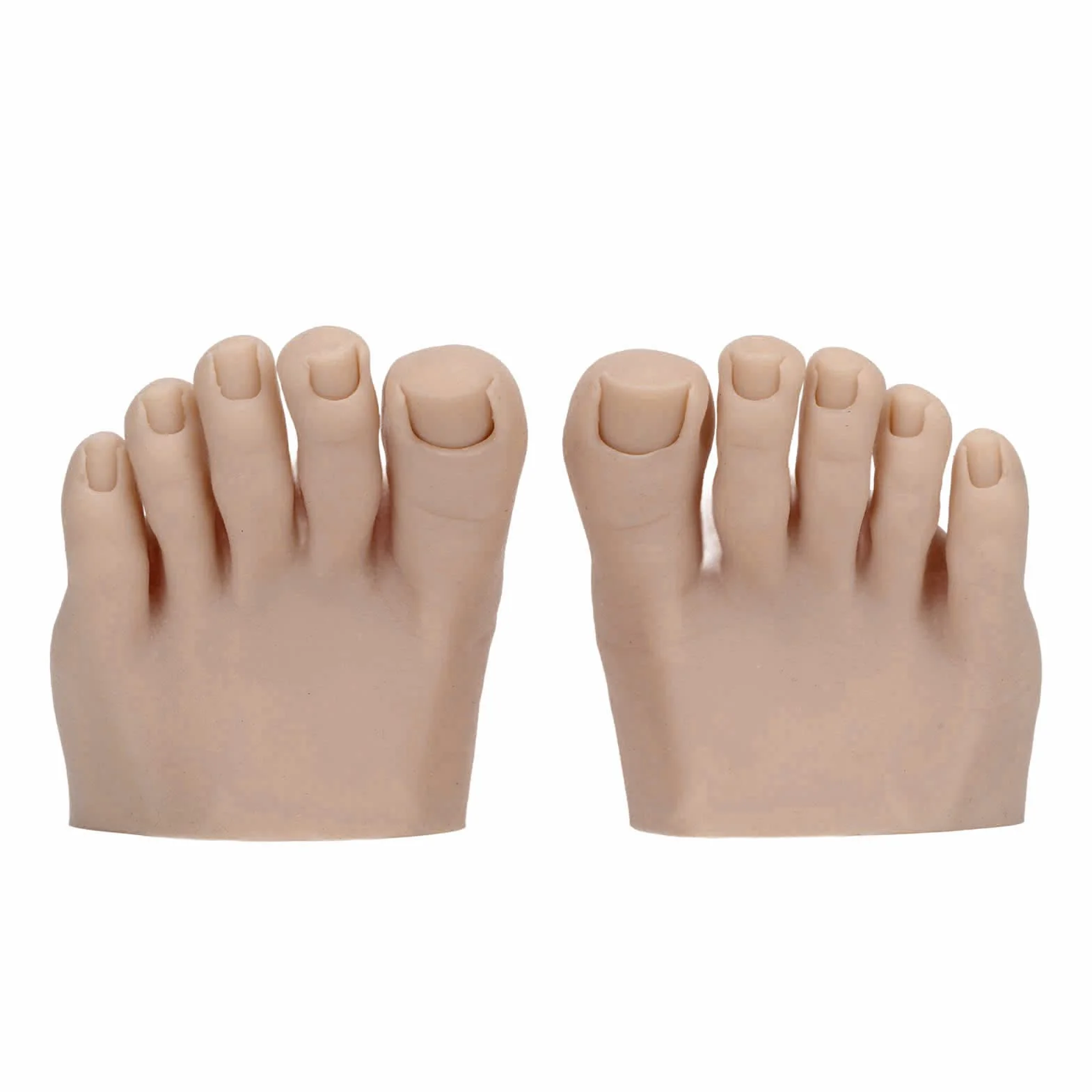 Praktyka Fake Training Foot 1 Pair Silicone Practice Foot Tattooing Fake Foot Tool Foot Nail Practice Half Foot Mannequin Nail Practice (Ciemny kolor skóry)