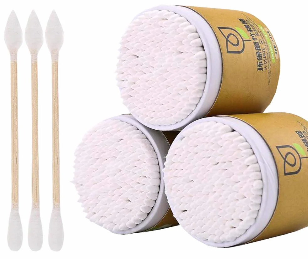 Naturalne patyczki higieniczne podwójnie spiczaste organiczne 600 sztuk
