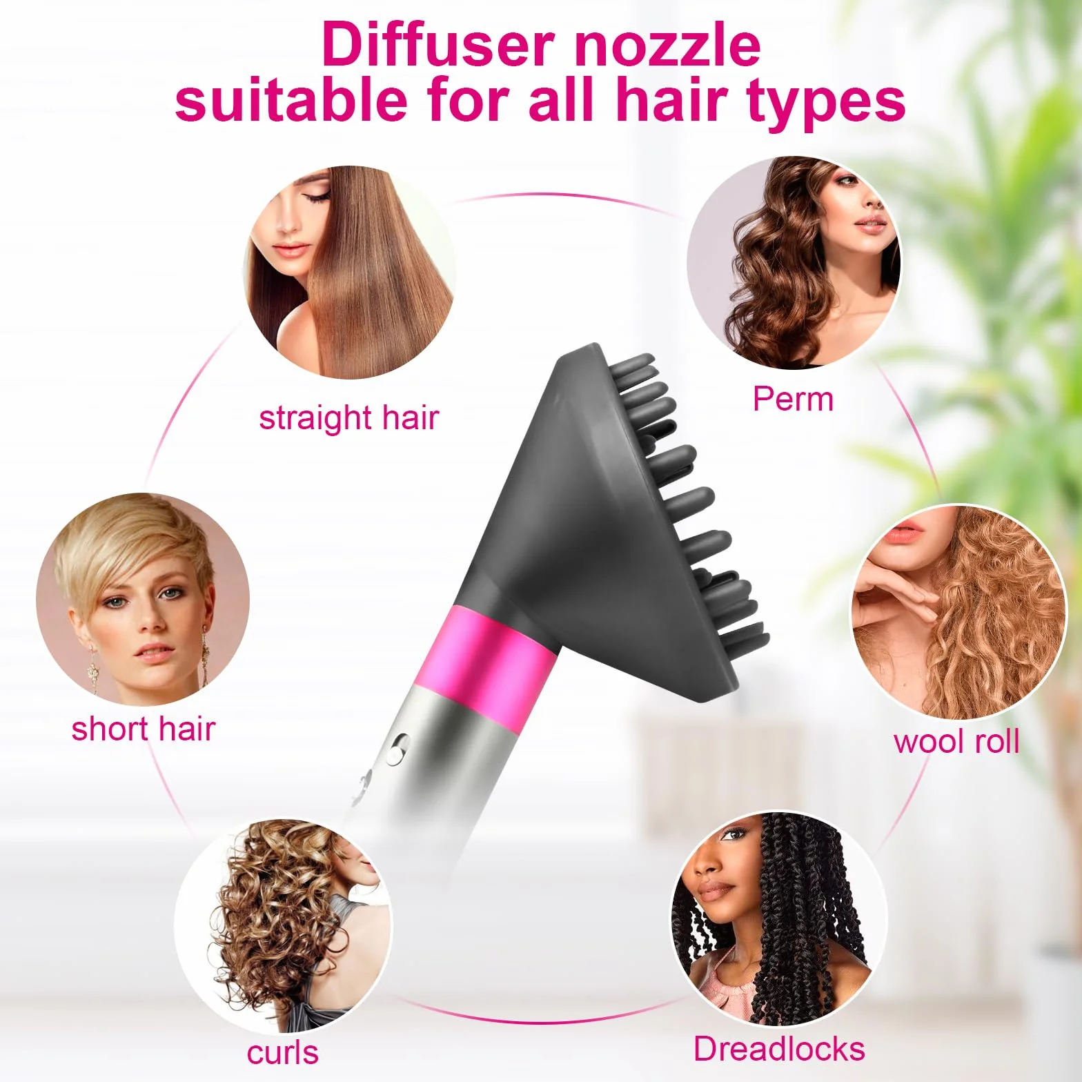 Ulepszona dysza dyfuzora Fixbetter do Dyson Airwrap HS05 HS01, nakładka dyfuzora do lokówki Dyson Konwersja do Dyson Airwrap Styler na suszarkę do włosów