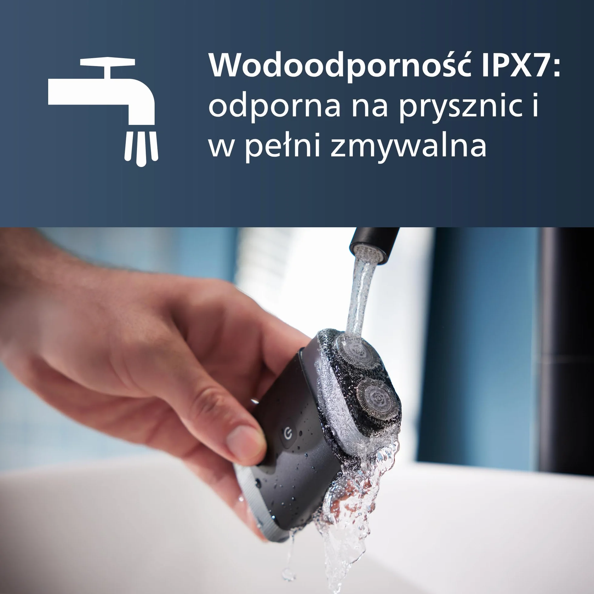 Przenośna golarka Philips, golarka elektryczna na mokro i sucho, system ostrzy ComfortCut, ruchome głowice 3D, kompaktowa konstrukcja, wydajny akumulator, model PQ888/06