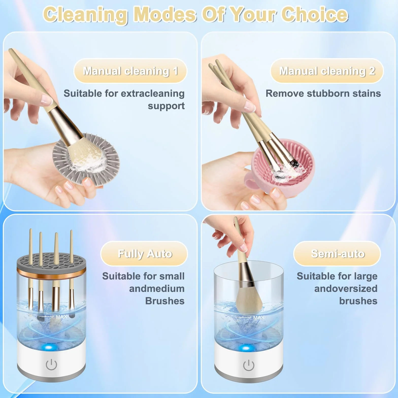 Elektryczny środek do czyszczenia pędzli do makijażu Make Up Brush Cleaner USB ładowalny stacja automatyczny