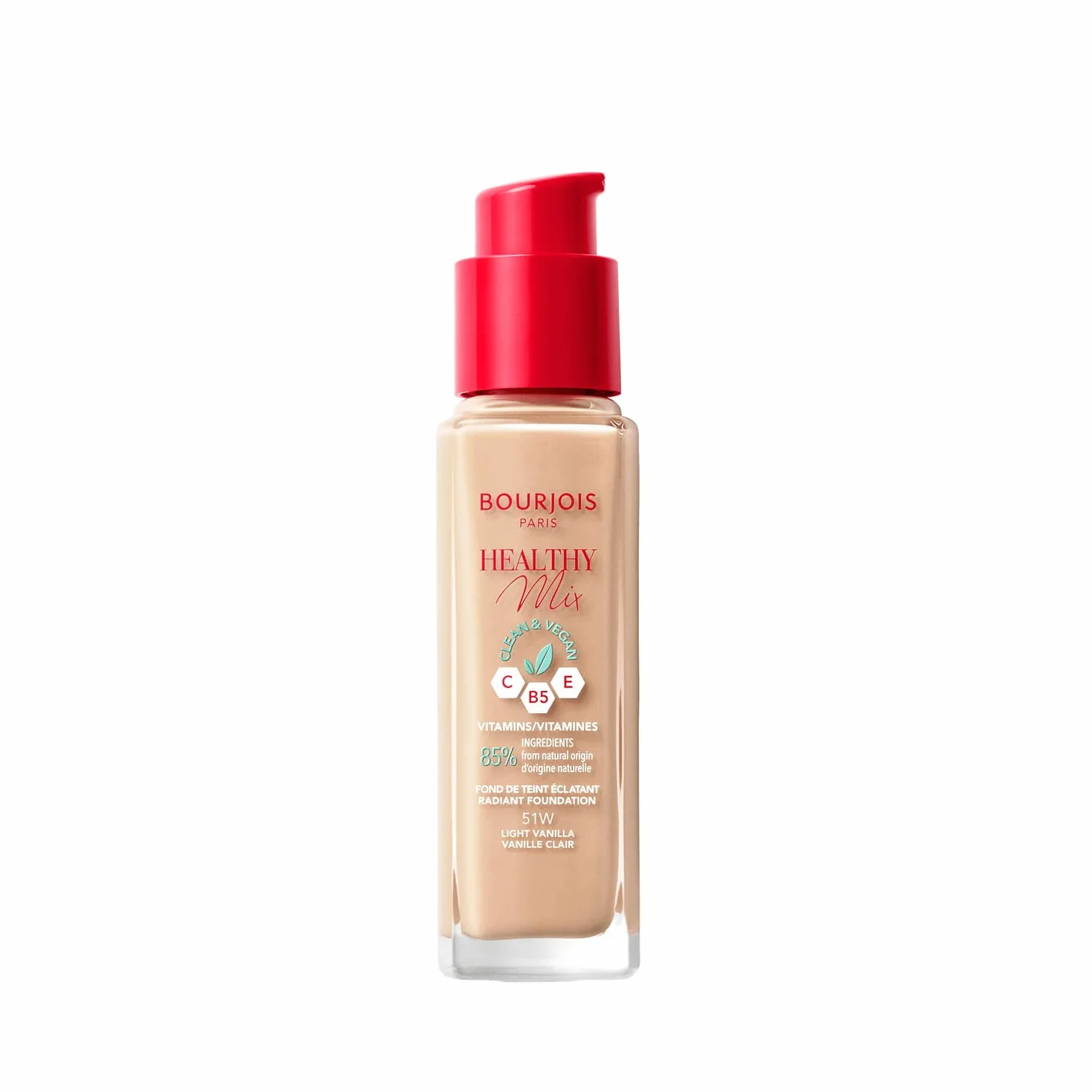 Bourjois Healthy Mix Podkład do Twarzy, 51 Light Vanilla, 30 ml