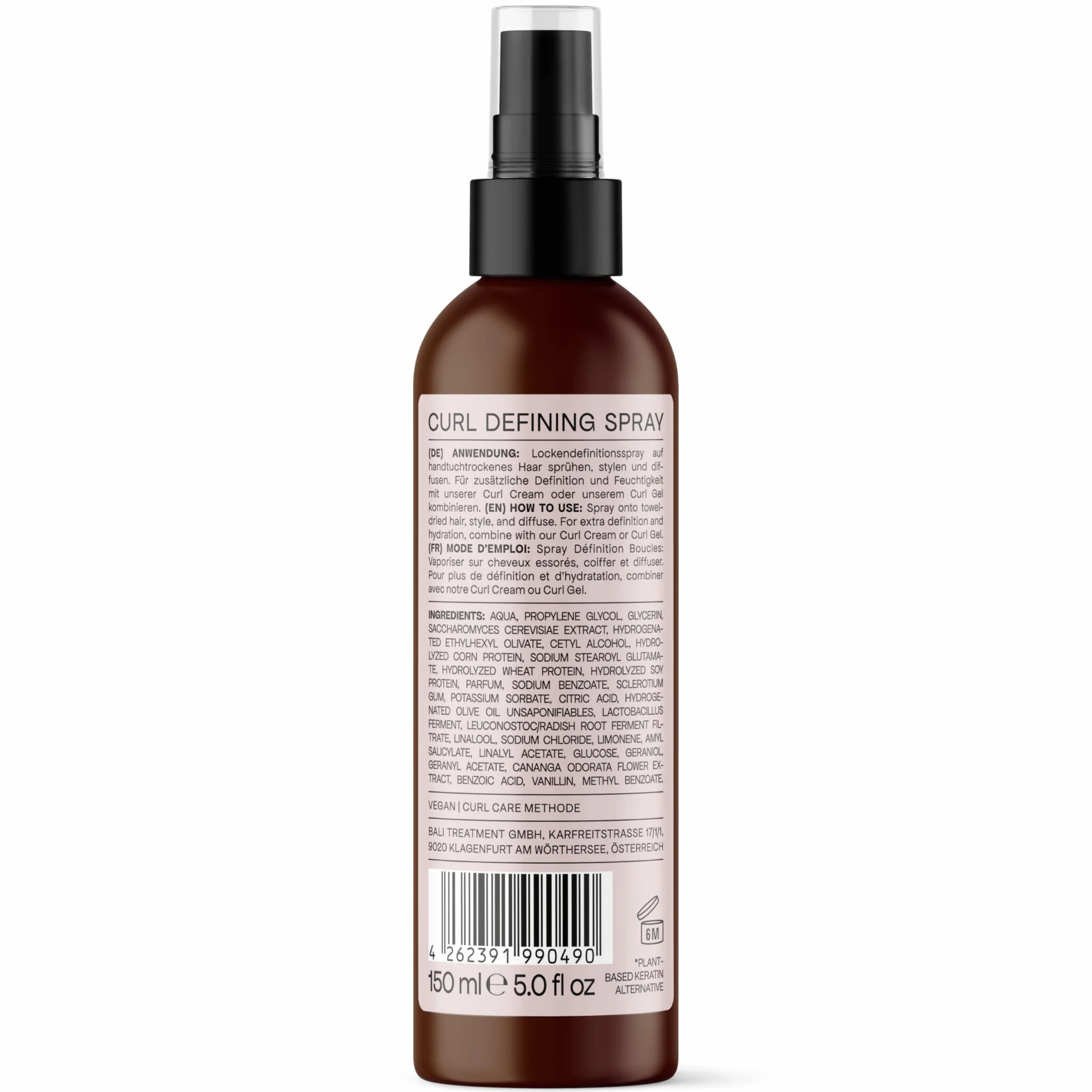 Bali Curls by Hank Ge Spray do włosów z ochroną przed wysokimi temperaturami – Definiujący spray do włosów kręconych – Odżywcza ochrona przed wysokimi temperaturami dla włosów – Dla zdrowych i