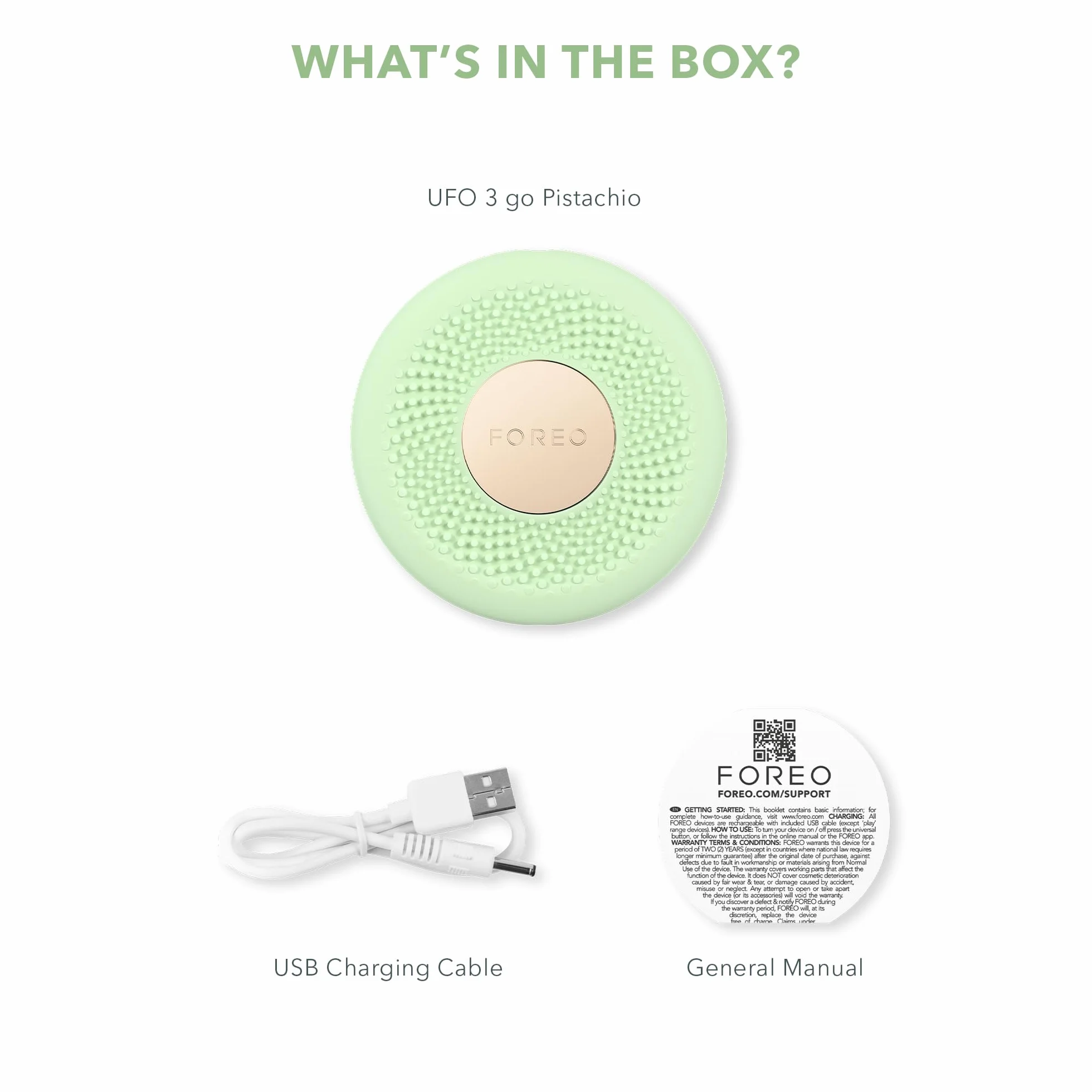 FOREO UFO 3 go urządzenie do pielęgnacji skóry twarzy w podróży – krem nawilżający – pielęgnacja przeciw starzeniu się skóry – pełne spektrum LED i terapia światłem czerwonym – terapia termoterapia –
