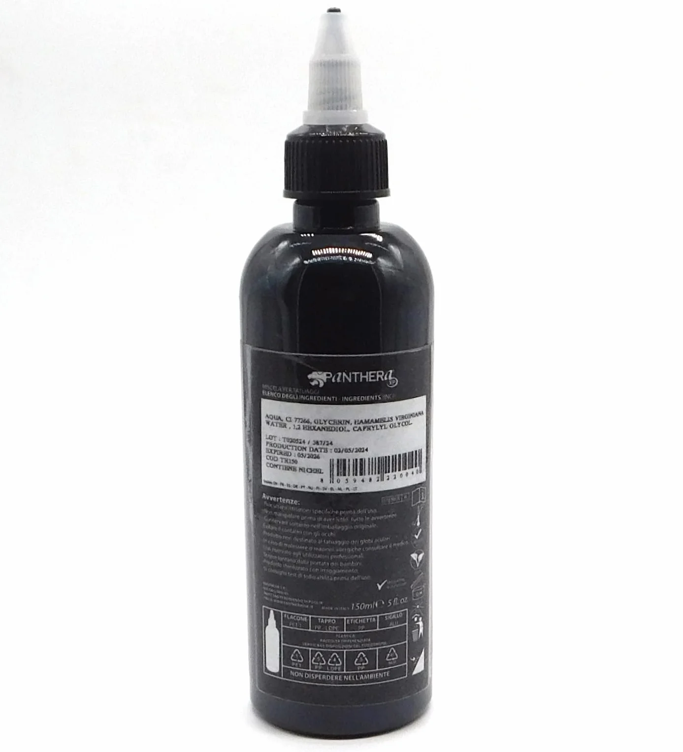 Panthera Black Ink Tribal 150 ml tusz do tatuażu, atrament do tatuażu