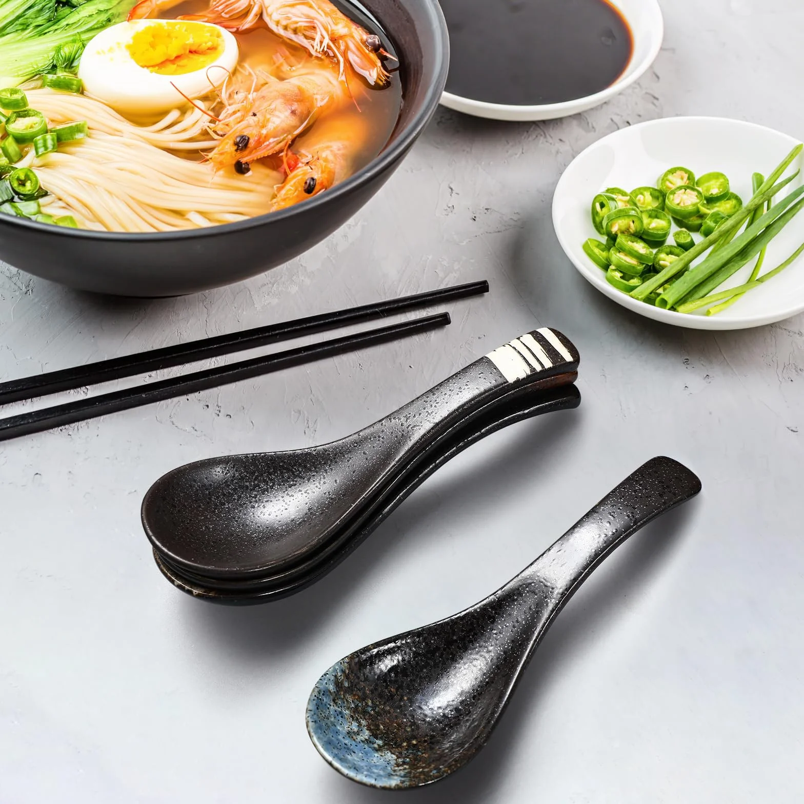 UPKOCH 5 Szt. Japońska Łyżka Do Degustacji, Deserowa, Płatków Owsianych, Kawy - Azjatycka Łyżka Ryżowa, Staromodny Owies, Koreański Ramen, Do Mieszania