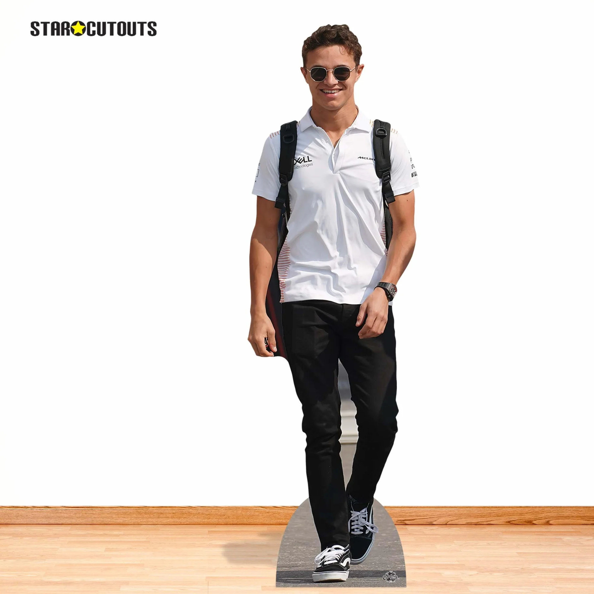 Star Cutouts CS943 Lando Norris Motor Racing Casual Lifesize Kartonowe wycięcie z Mini Standee