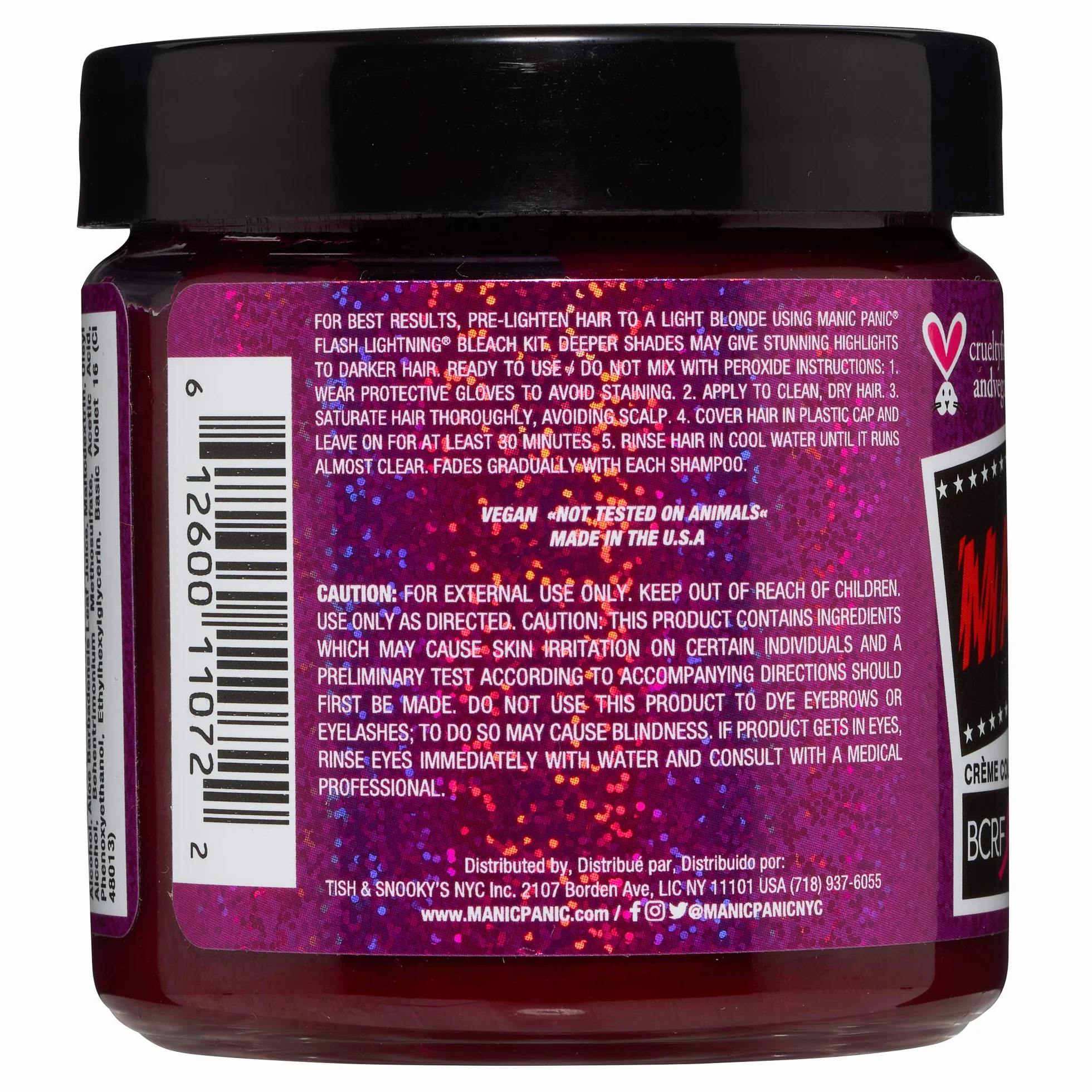 Manic Panic Różowy wojownik, Bez okrucieństwa, Wegańskie i żywe 118ml