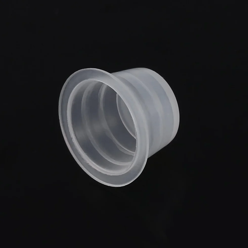 Tatuaż tusz czapki, tusz do tatuażu Cap kubek Pot średni duży plastikowy pigment do tatuażu kubek do tatuażu makijaż permanentny pojemnik Cap tusz do tatuażu materiały do ​​tatuażu 100 sztuk(M)