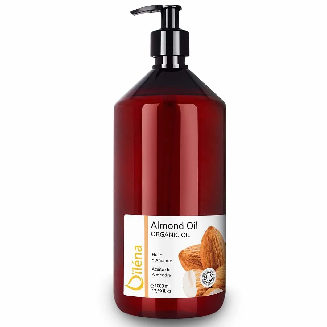 Naturalny Olejek Migdałowy 1000ml | Wegański | Idealny dla Wszystkich Skór | Do Masażu, Pielęgnacji Niemowląt, Kąpieli, Ciała i Włosów