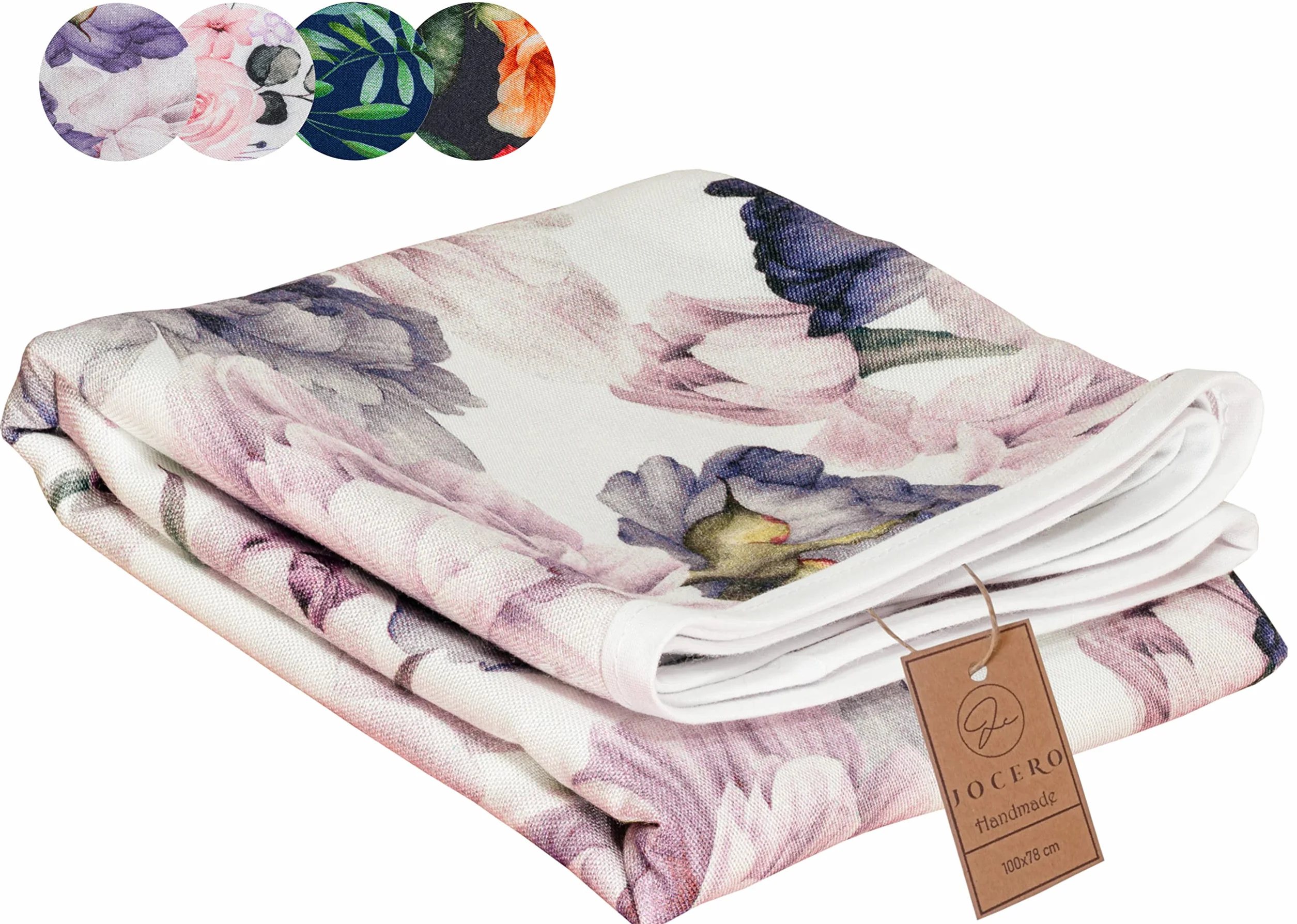 RĘCZNIK do włosów z wiskozy bambusowej PEONIE 100x78 cm JOCERO, delikatny dla długich, prostych i kręconych włosów, NATURALNY produkt z bambusa, ECO turban, gładka tkanina 100% wiskoza bambusowa