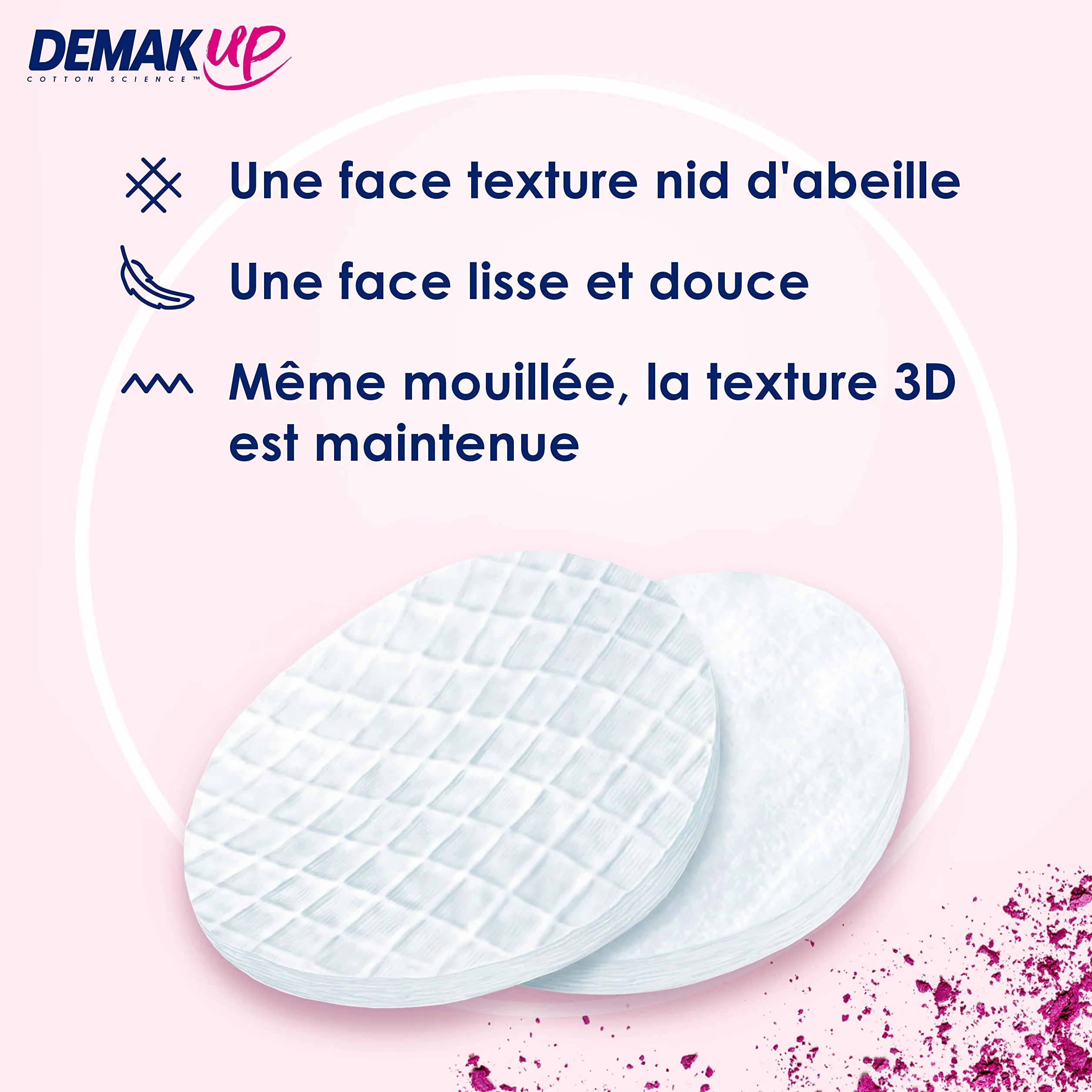 Demak'Up Duo+ owalne płatki bawełniane do usuwania makijażu 4 opakowania po 50 sztuk