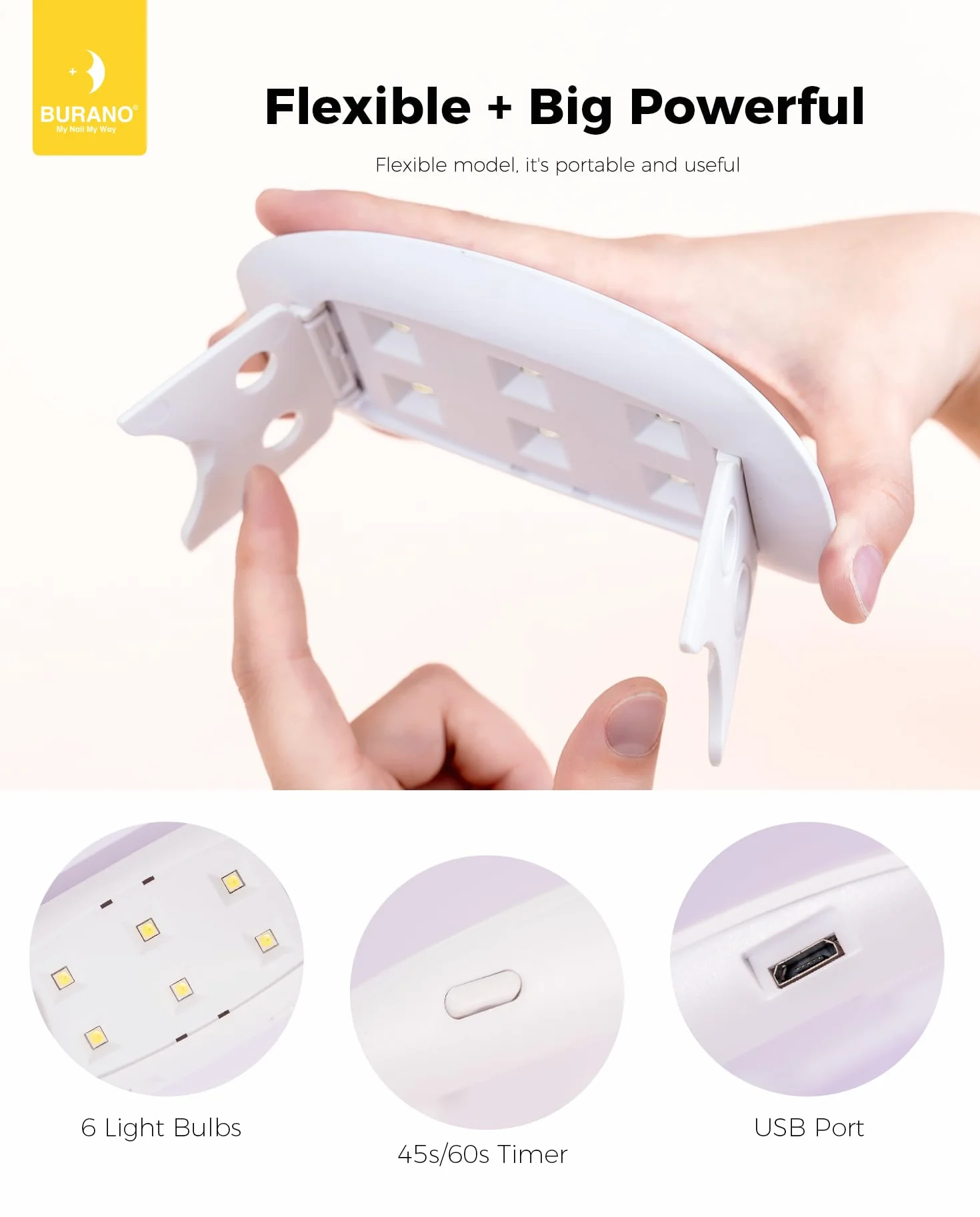 BURANO Poly Nail Gel Kit z UV LED Nail Lamp with Poly Nail Extension Gel Builder Przedłużający Żel Extension Kit Do Nail Salon Zestaw Prezentów dla Kobiet Różowy Nude 2