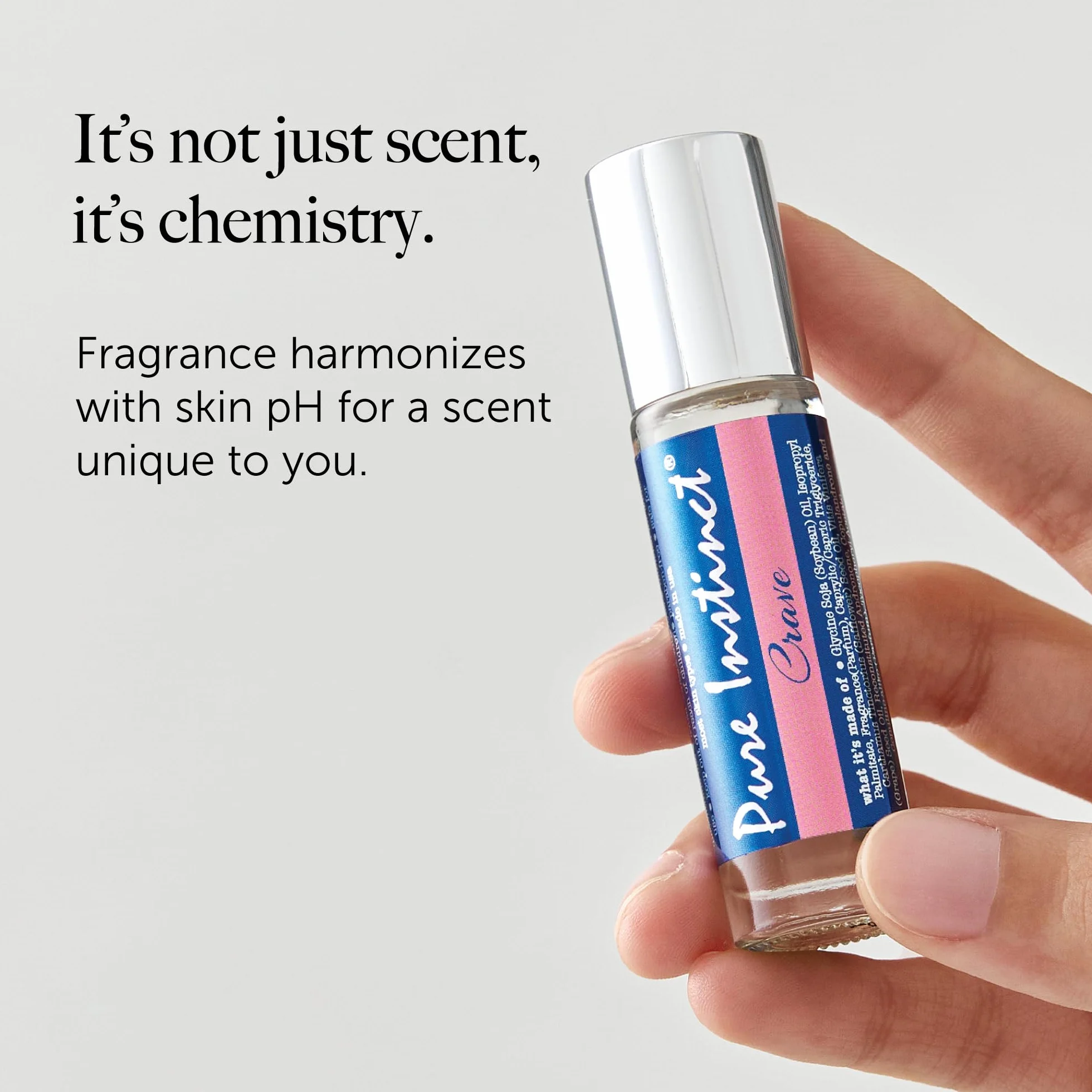 Pure Instinct CRAVE Roll-On The Original Pheromone Infused Essential Oil Perfume Cologne – Dla Niej – TSA Ready 0,34 uncji