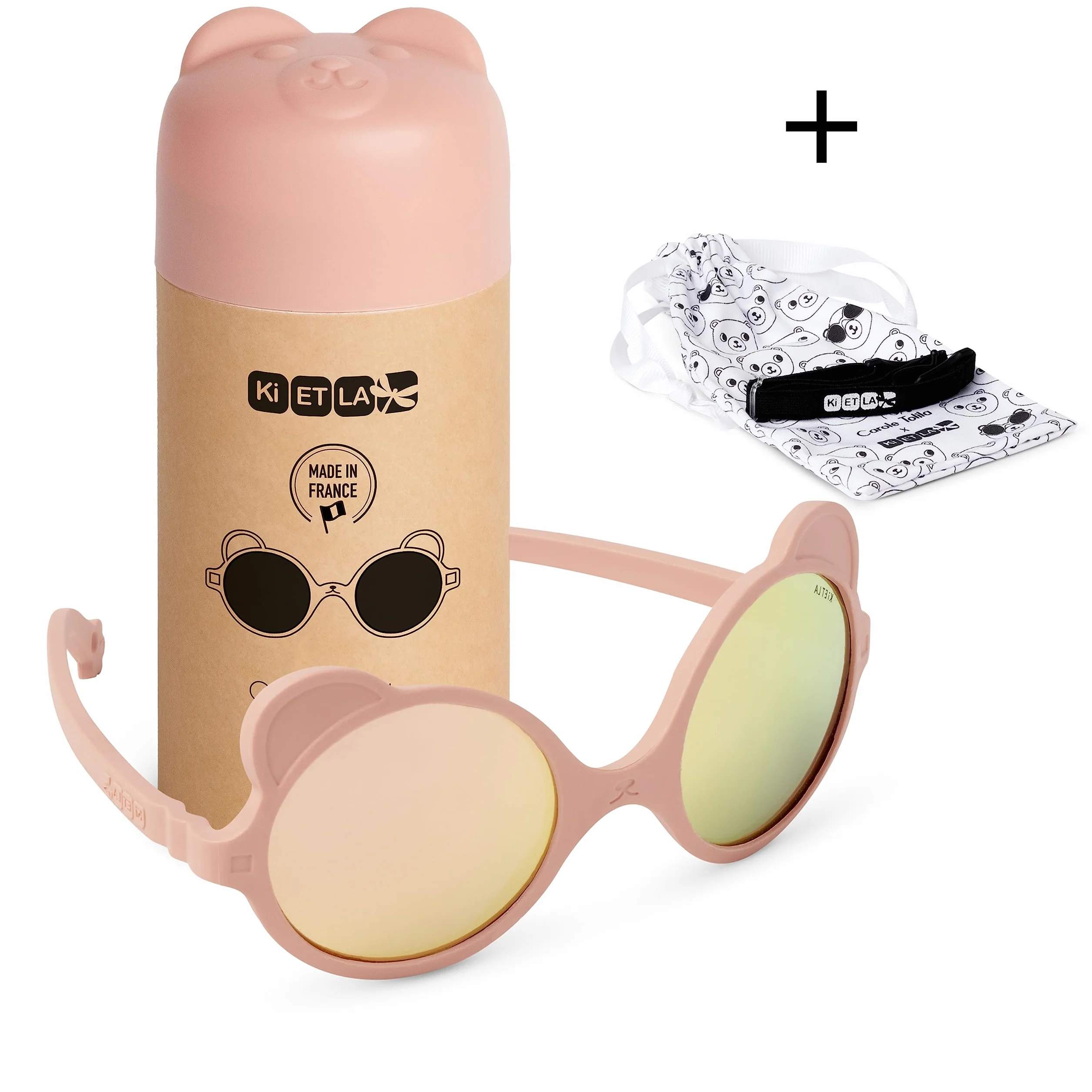 Ki ET LA Baby Ourson okulary przeciwsłoneczne, brzoskwinia, jeden rozmiar