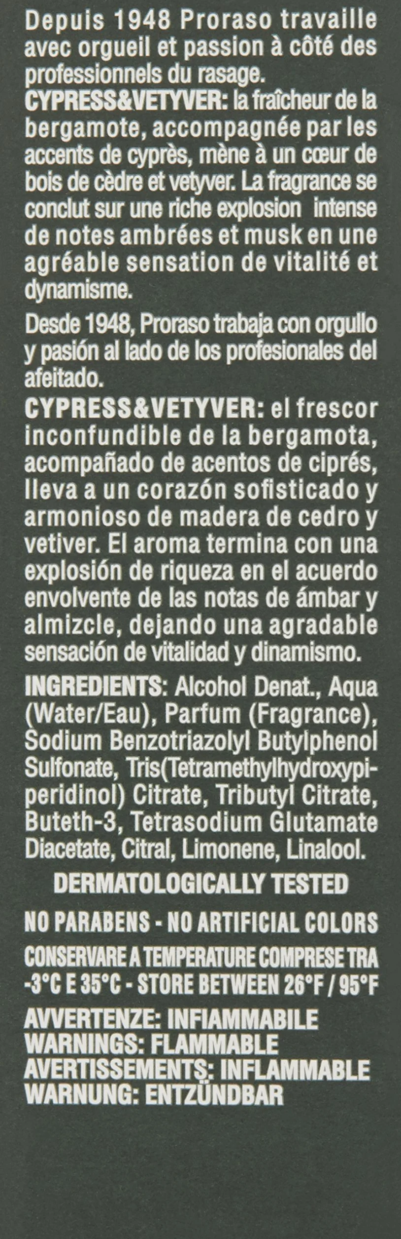 Proraso Woda kolońska Cypress & Vetyver 100 ml