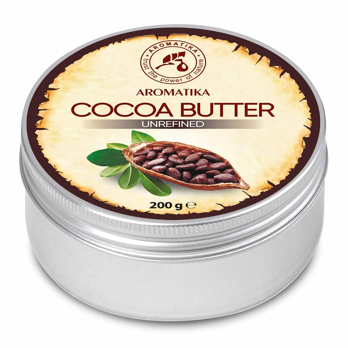 Cocoa Butter Pure & Natural 200g - Burkina Faso - Theobroma Cacao Seed Butter - Great Benefits for Skin - Hair - Face - Body - Lip care - Cacao Butters