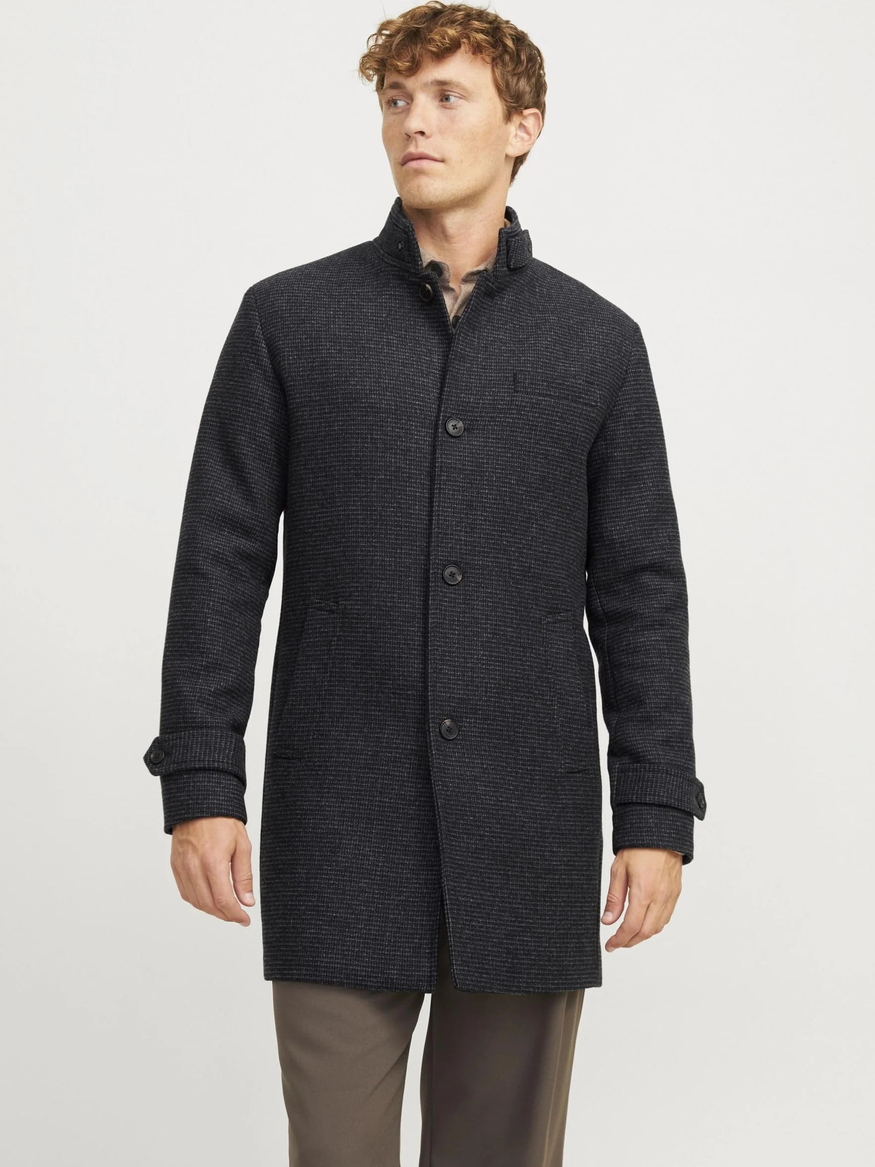 JACK & JONES Płaszcz wełniany Mężczyźni Jjemelton Wool Coat Sn