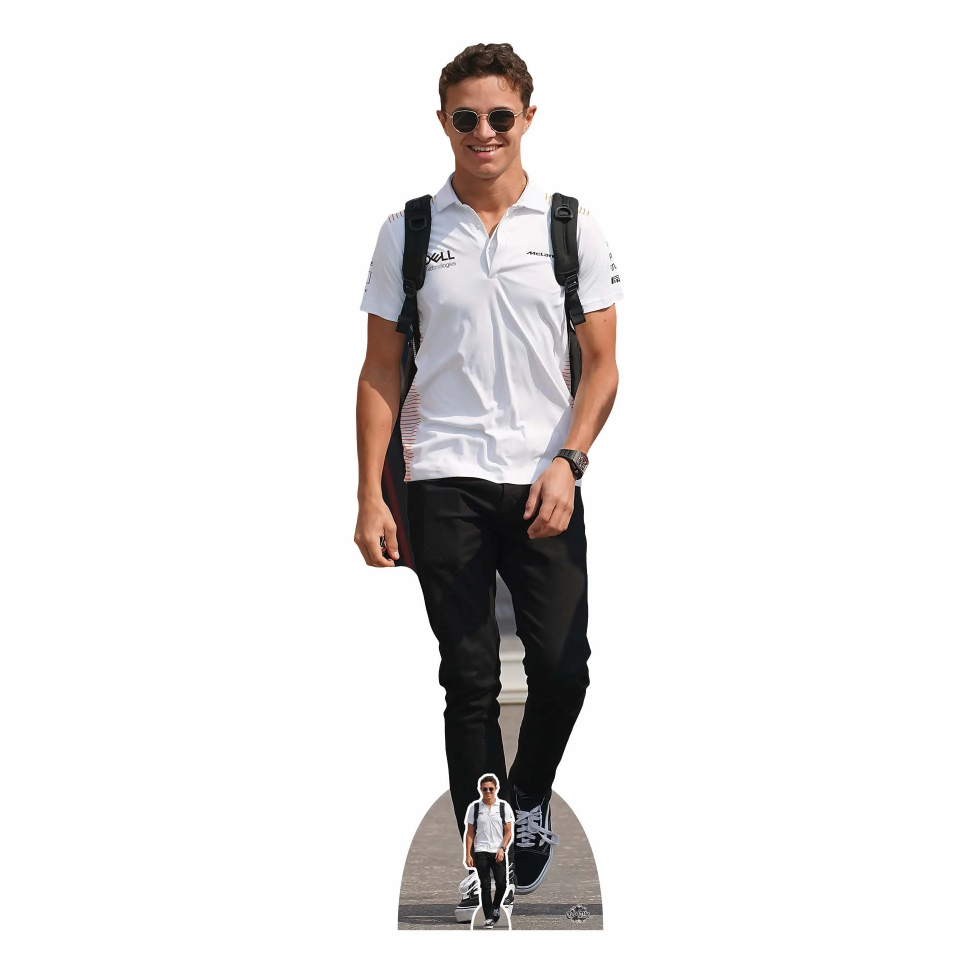 Star Cutouts CS943 Lando Norris Motor Racing Casual Lifesize Kartonowe wycięcie z Mini Standee