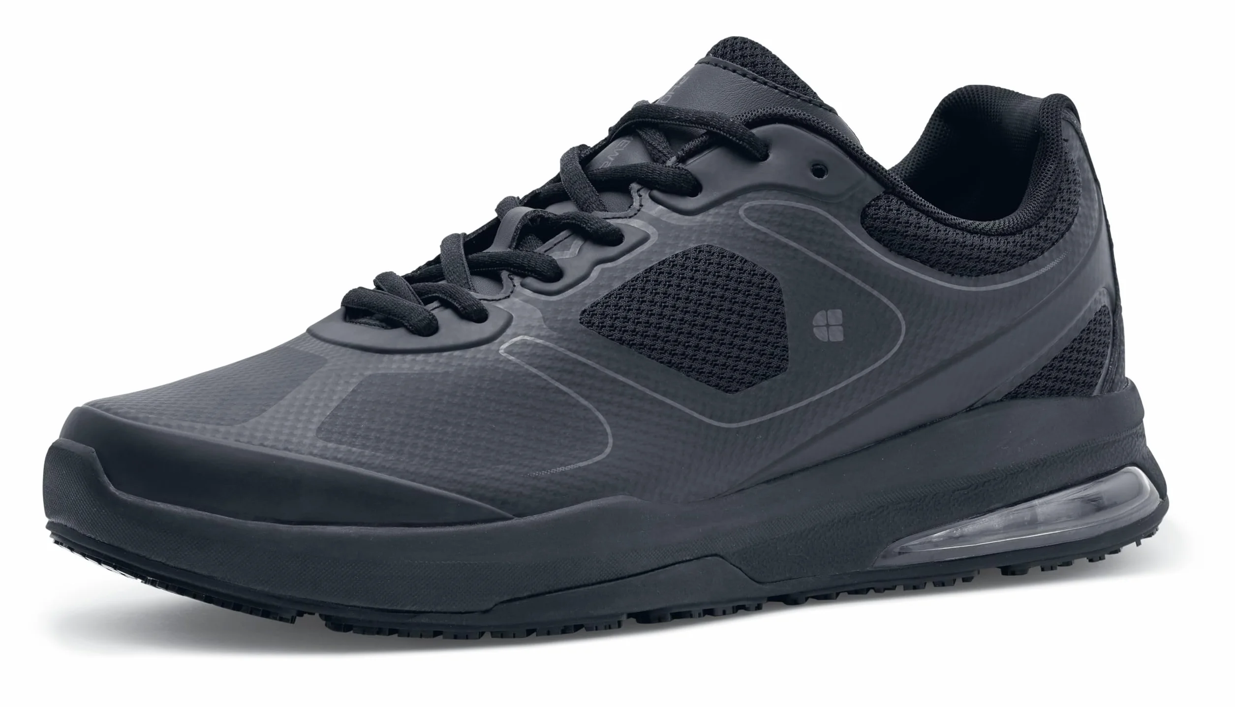 Shoes for Crews Evolution II buty dla mężczyzn z antypoślizgową podeszwą zewnętrzną i ochroną przed uderzeniami, wodoodporne i lekkie męskie buty sportowe, wegańskie, Czarny, 46.5 EU