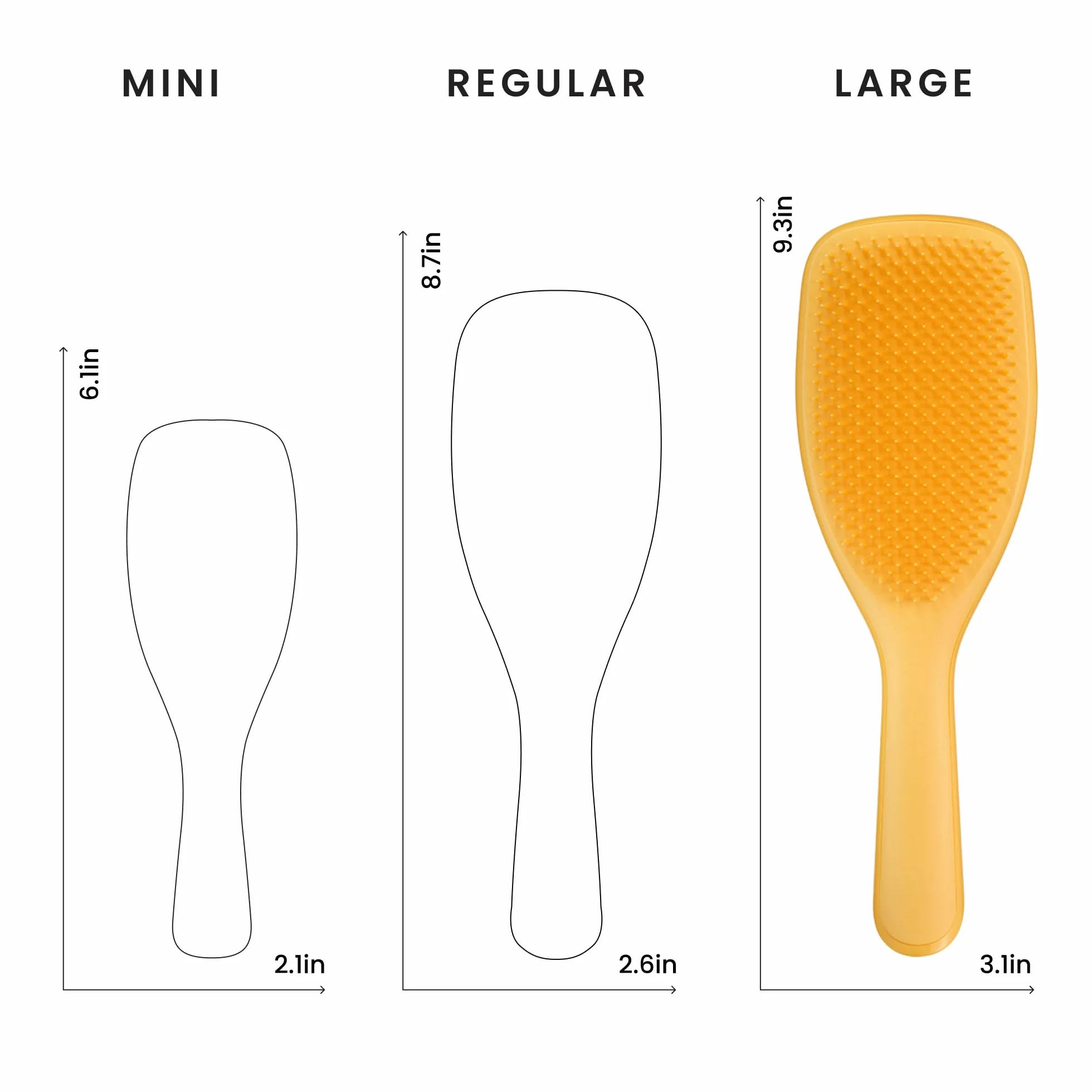 Tangle Teezer Duża szczotka do rozczesywania naturalnych loków Ultimate - do mniej kręconych loków i afro 3C-4C - Podwójna szczotka do rozczesywania - Żółty Narcyz