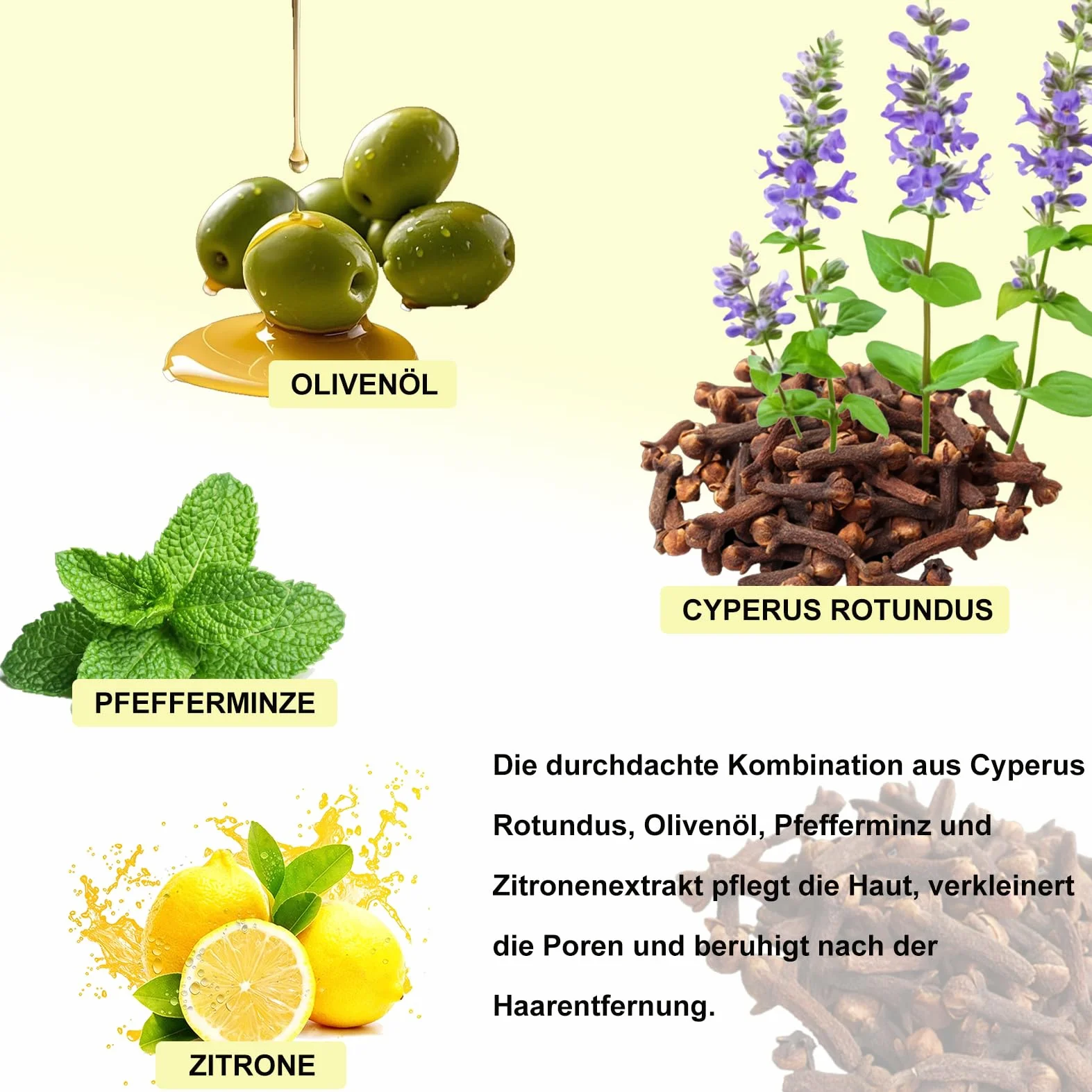 Cyperus Rotundus Oil for Hair Removal, Cyperus Rotundus olejek do depilacji, naturalny olejek cyperusowy do zmniejszenia porostu włosów, koi skórę – do ciała i twarzy