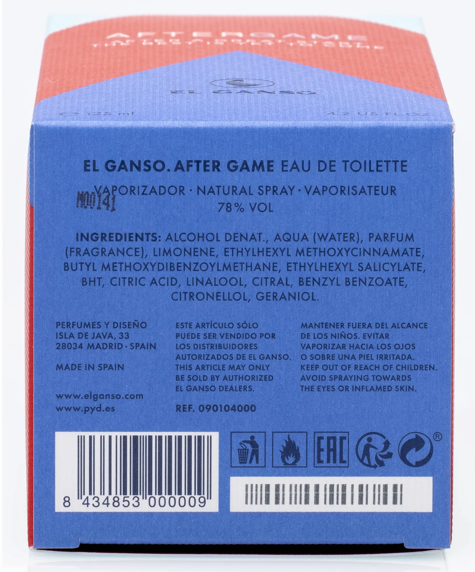 El Ganso After Game, woda toaletowa dla mężczyzn, aromat cytrusowy, 125 ml ze sprayem