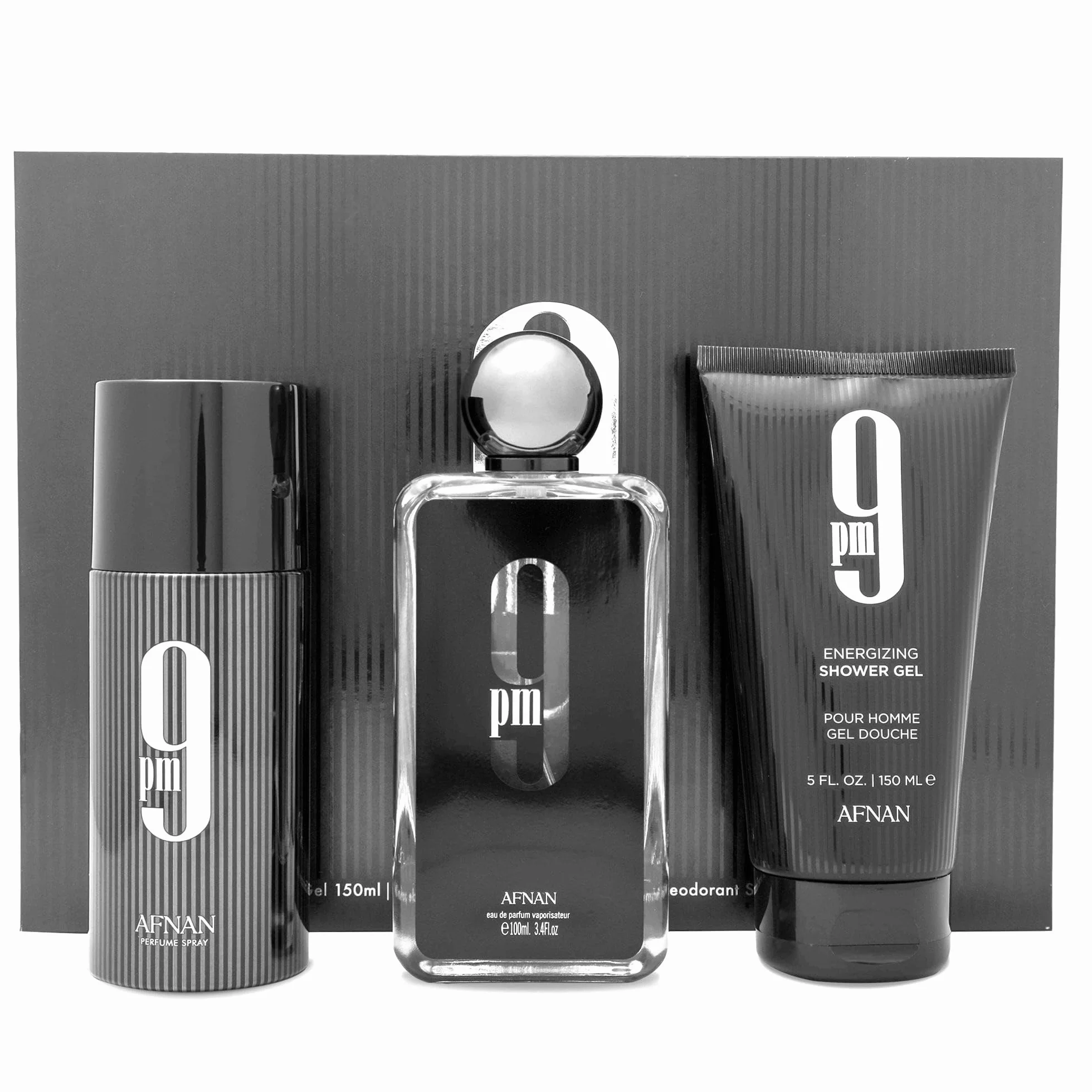 Afnan Eau de Parfum (100 ml) Spray z żelem pod prysznic i sprayem deo, perfumy dla mężczyzn i kobiet, Afnan Arabic Perfume Signature Scent, długotrwały zapach, wanilia, bursztyn, ciepły, pikantny