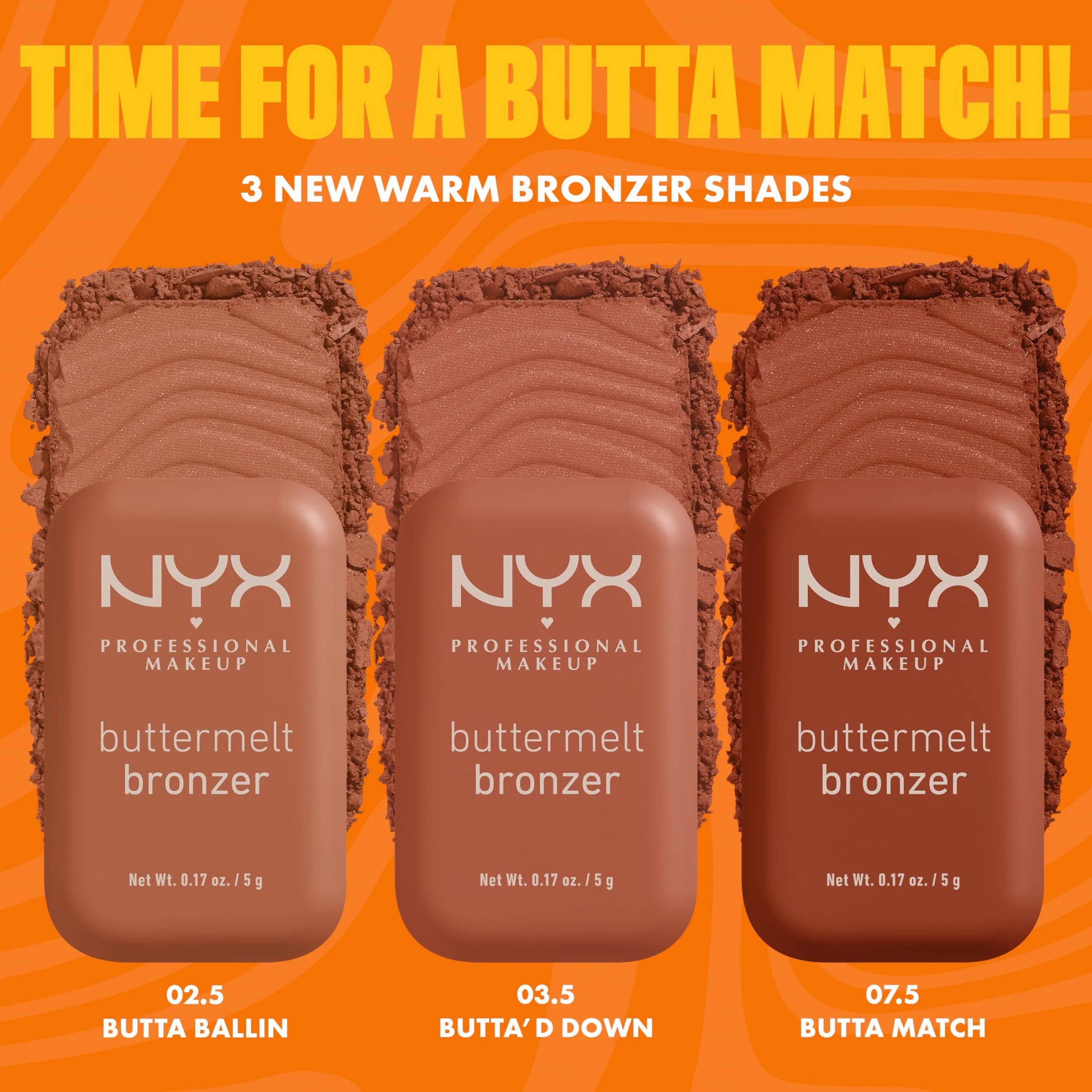 NYX Professional Makeup Bronzer, dla opalonego i promiennego wyglądu, utrzymuje się do 12 h, odporny na rozmazywanie, bez transferu, motyla