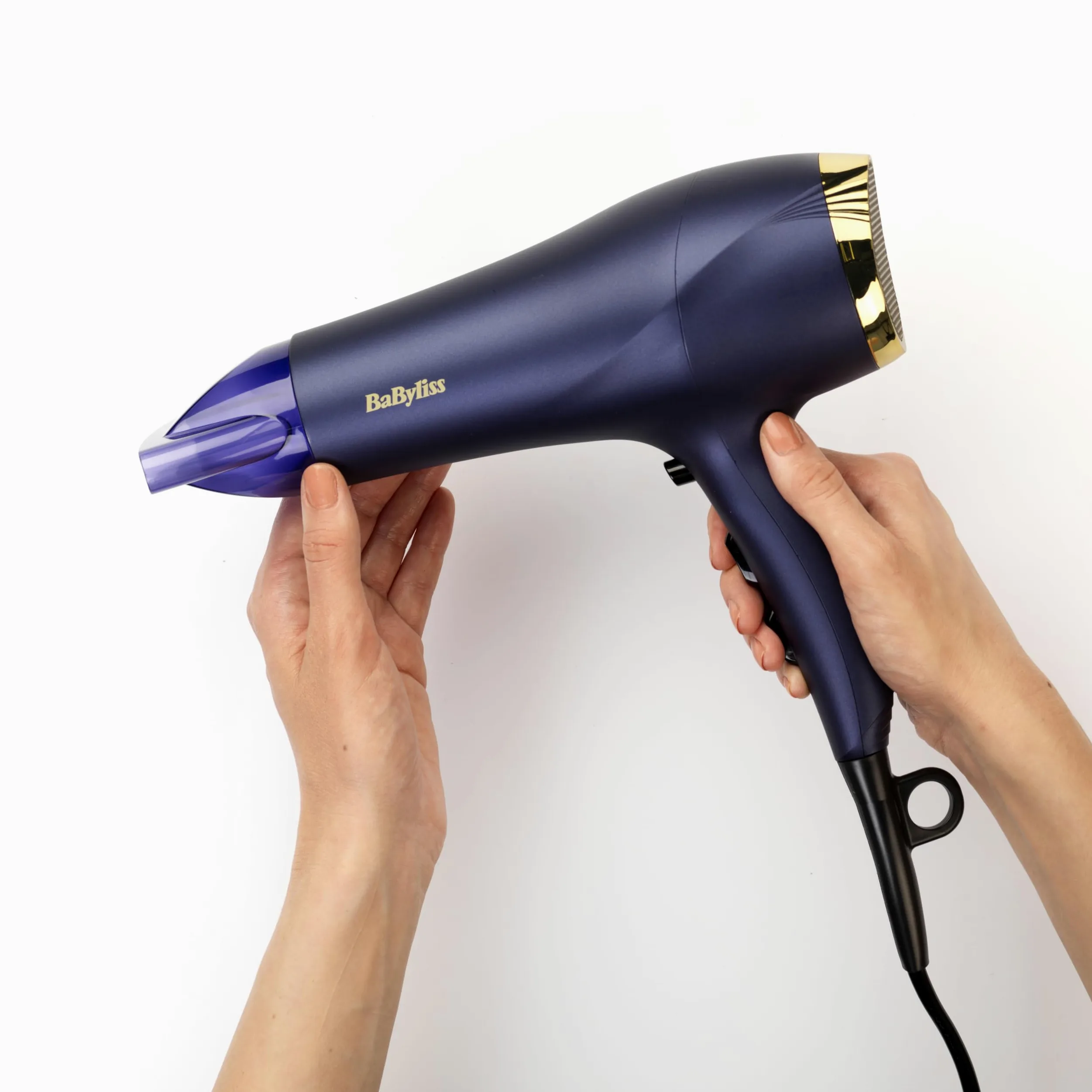 BaByliss Midnight Luxe Suszarka do włosów 2300 W jonowa kontrola puszenia 3 temperatury 2 prędkości 5781PE