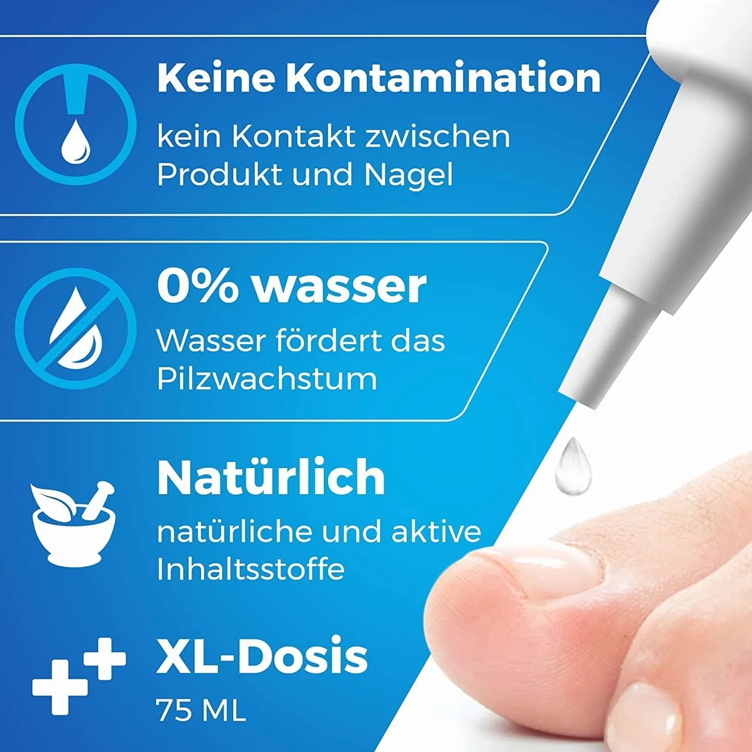 Imperial Feet Środek na Grzybicę Paznokci - Naturalny Preparat na Grzybice i Choroby - Krople z Gliceryną, Olejkiem Jojoba i z Drzewa Herbacianego, Bez Wody - Wyprodukowany w Europie - Butelka 75ml