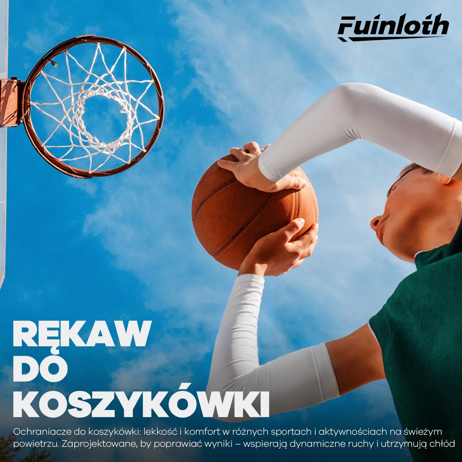fuinloth 2 Pary Rękaw dla Mężczyzn i Kobiet z Ochroną Przeciw UV Kompresyjny Rękaw do Zakrywania Tatuaży i Sportu Rękawy Czarny+Biały